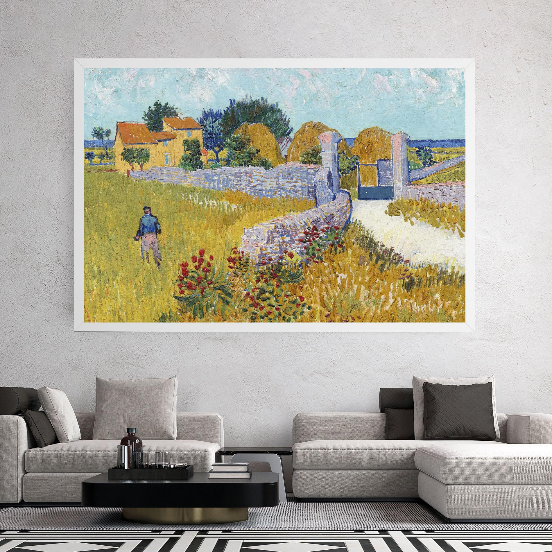 Leinwandbild Farmhouse In Provence mockup 2
