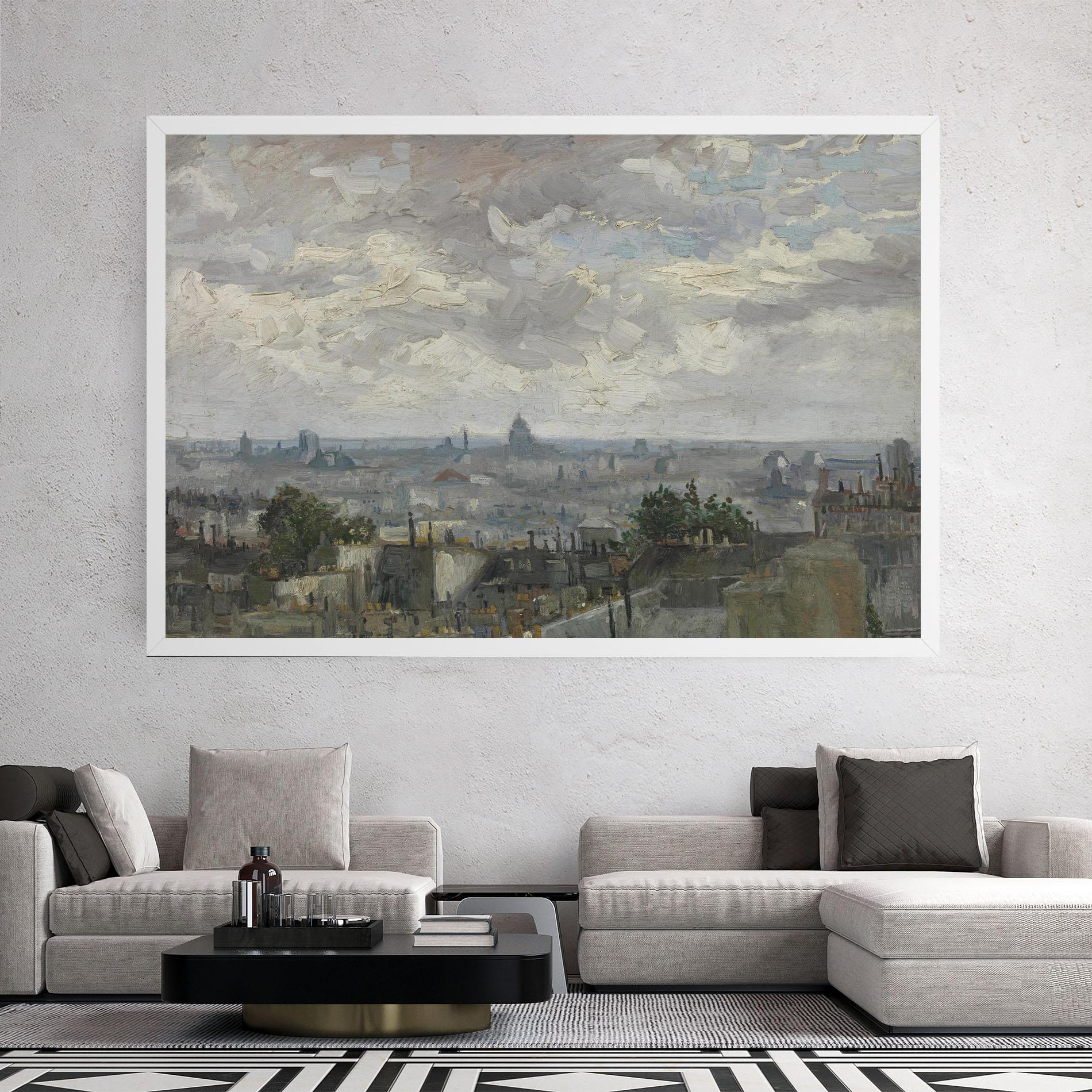 Leinwandbild Gezicht Op Paris mockup 2