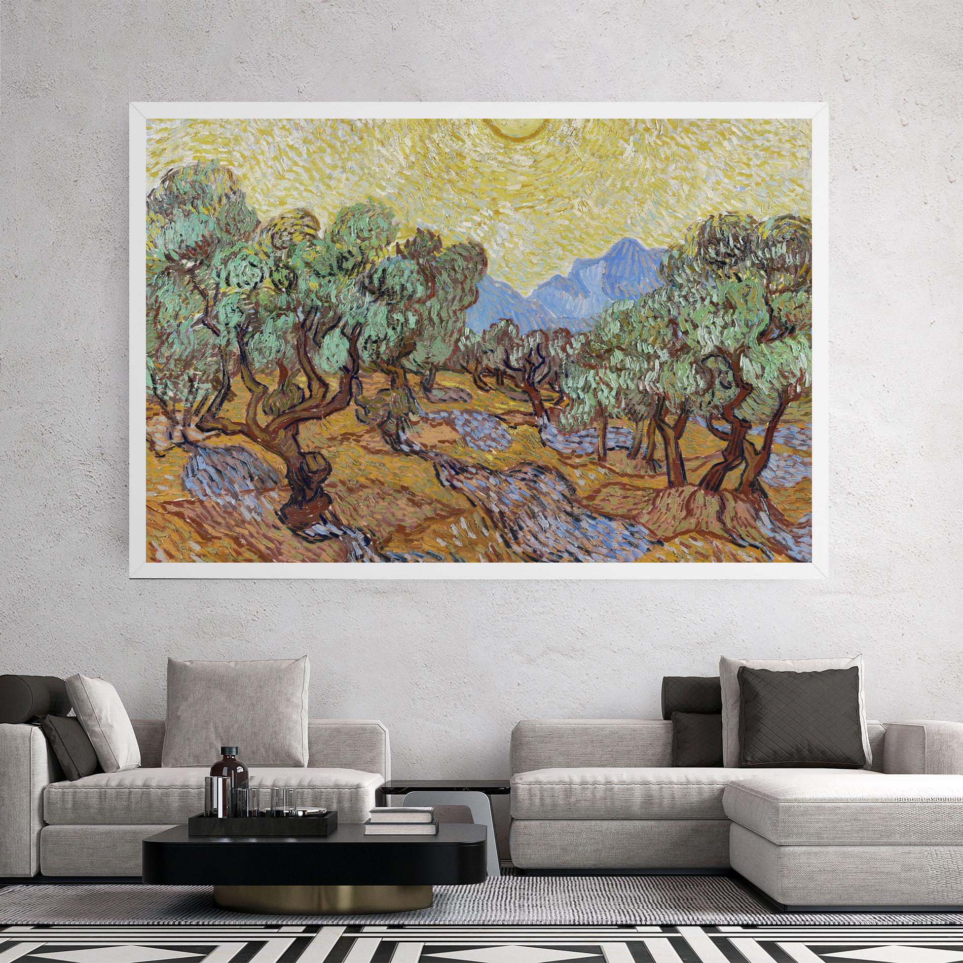 Leinwandbild Gogh Olive Trees mockup 2