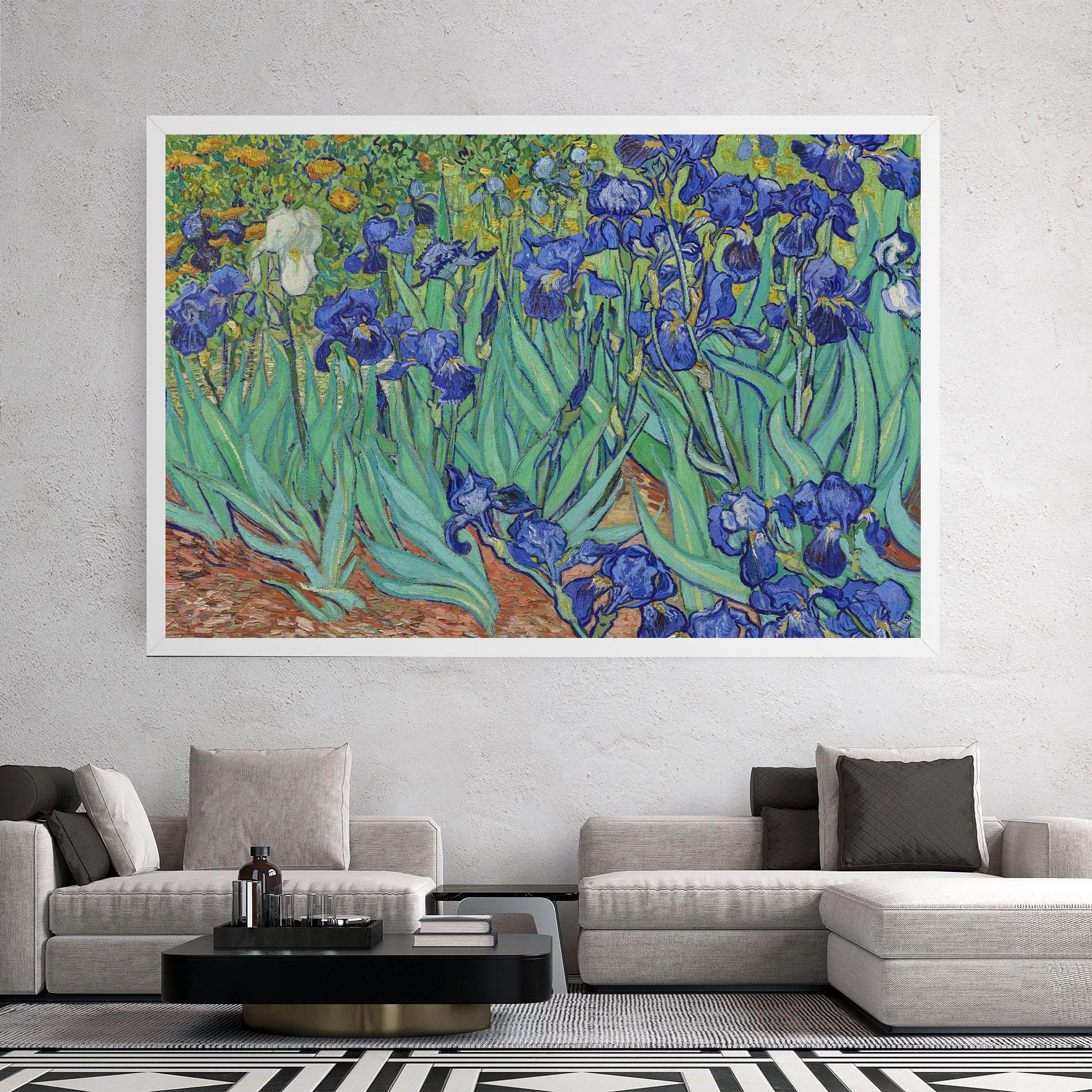 Leinwandbild Irises Van Gogh mockup 2