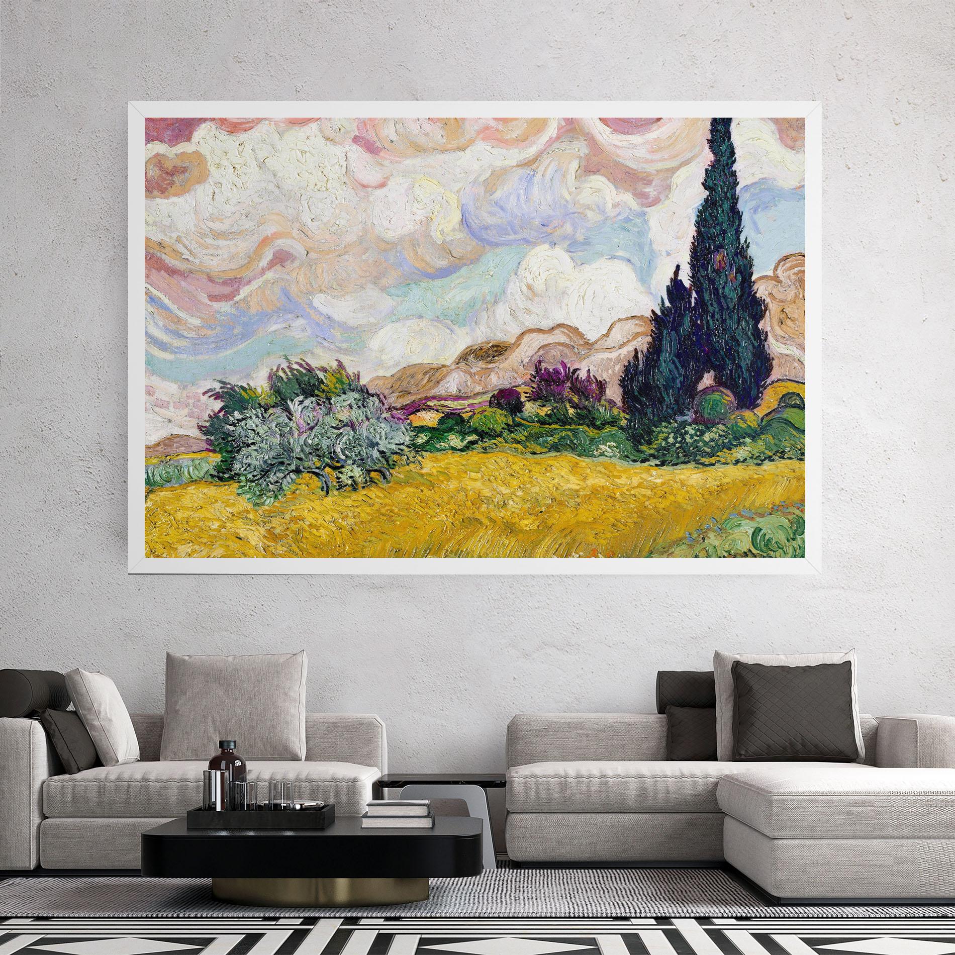 Leinwandbild Pastel Wheat Field mockup 2