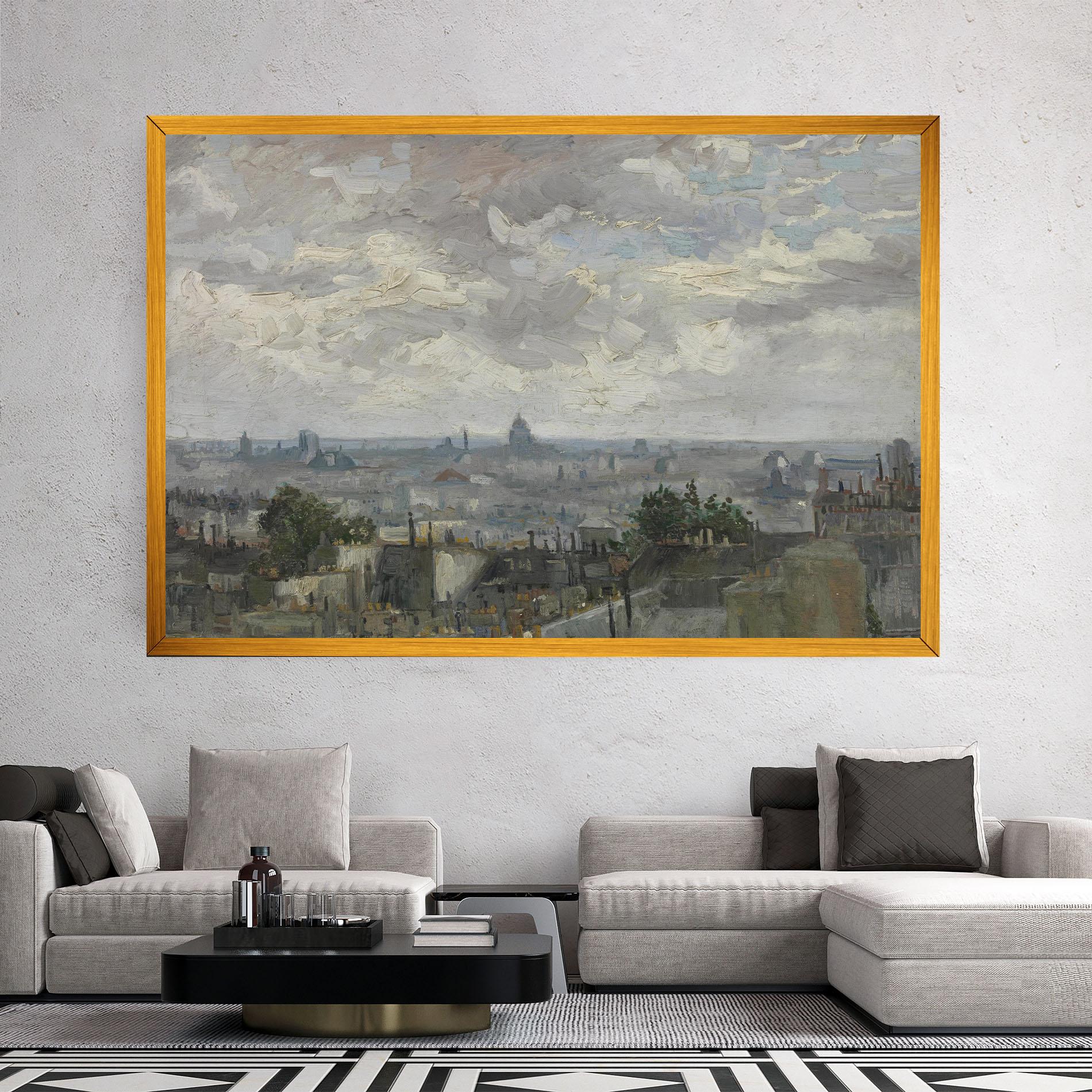 Leinwandbild Gezicht Op Paris mockup 2