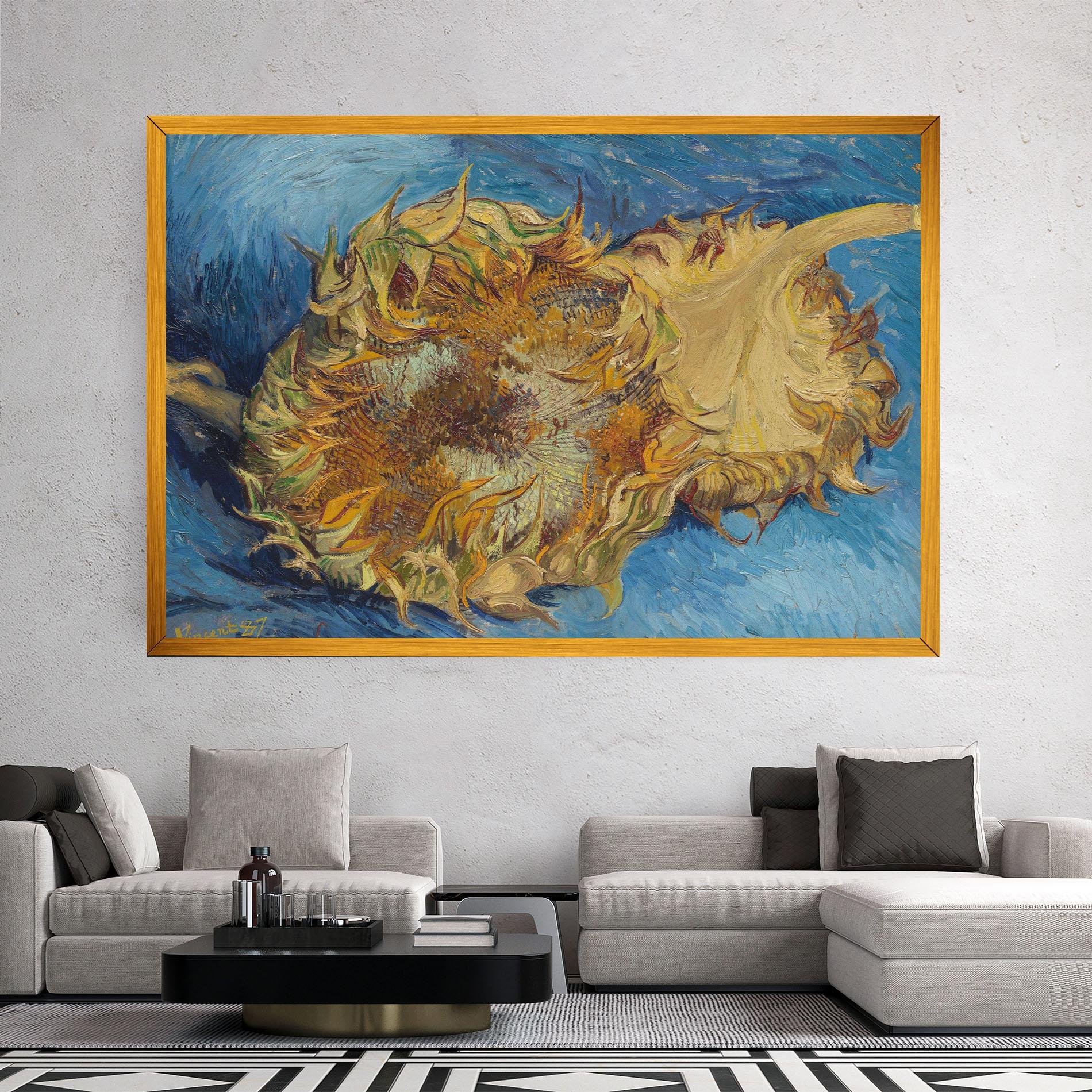 Leinwandbild Sunflowers Van Gogh mockup 2