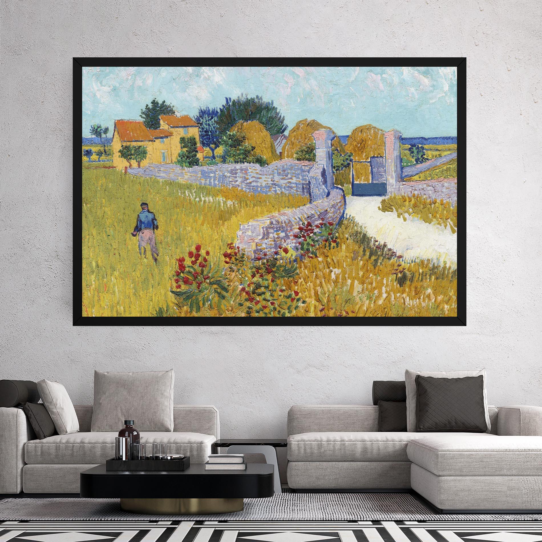 Leinwandbild Farmhouse In Provence mockup 2