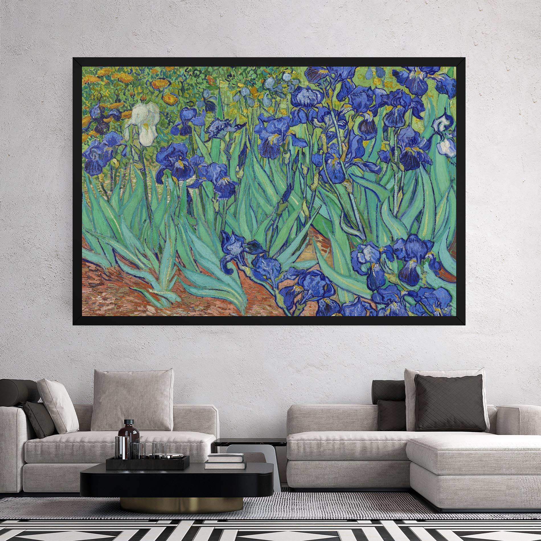 Leinwandbild Irises Van Gogh mockup 2