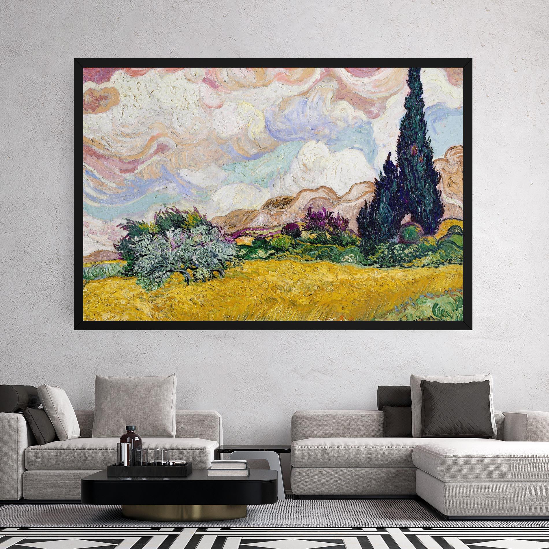 Leinwandbild Pastel Wheat Field mockup 2