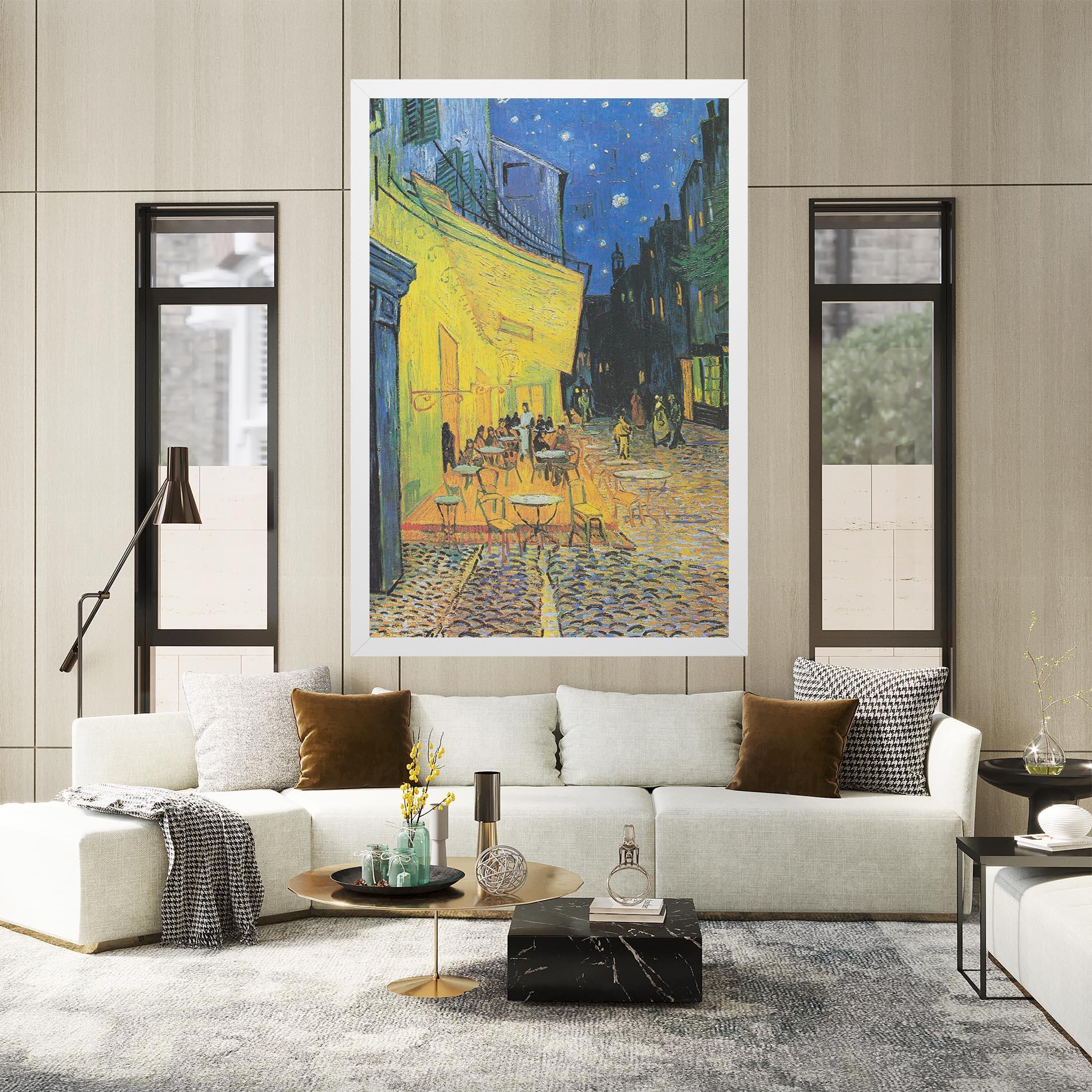 Leinwandbild Cafe Terrace At Night mockup 2