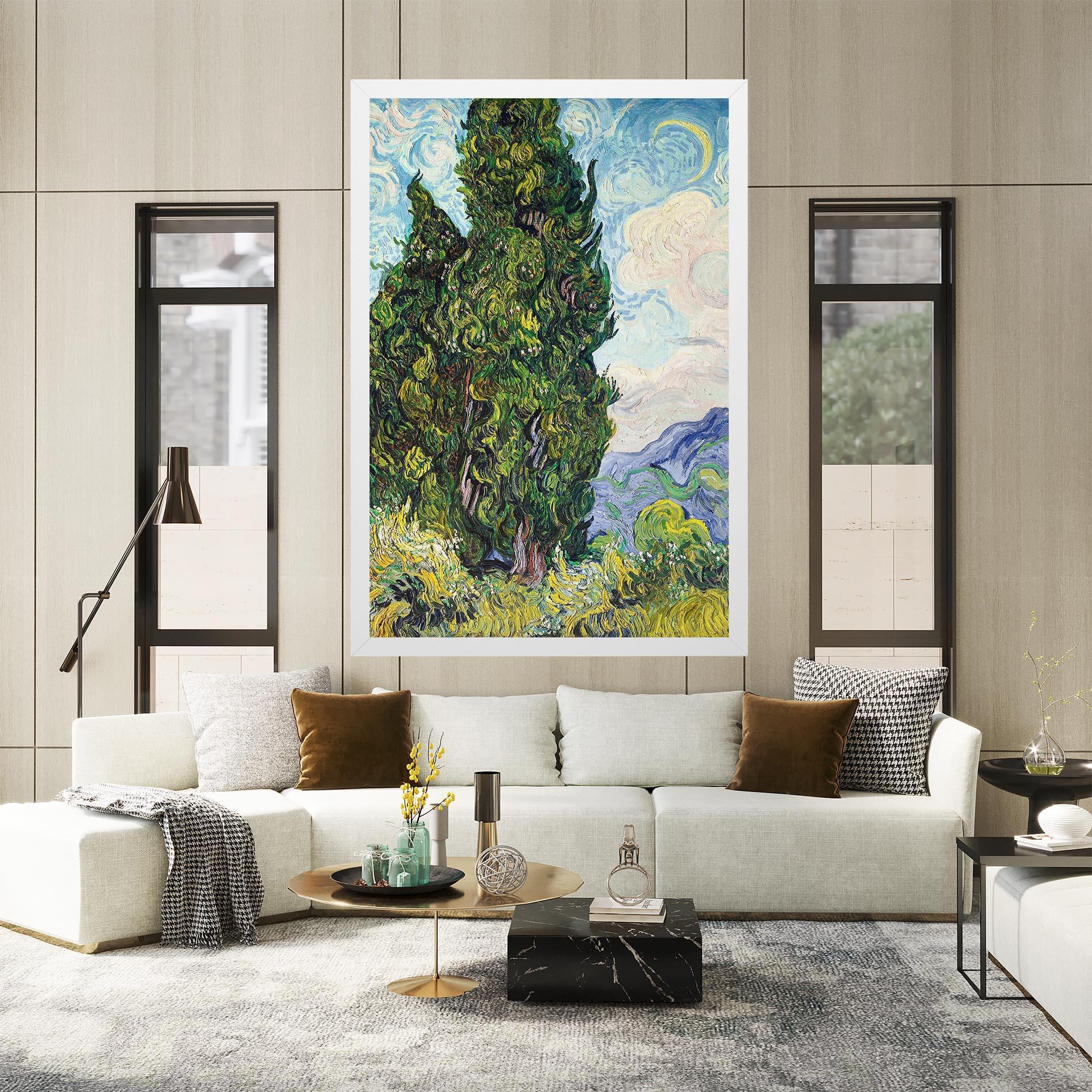 Leinwandbild Cypresses mockup 2