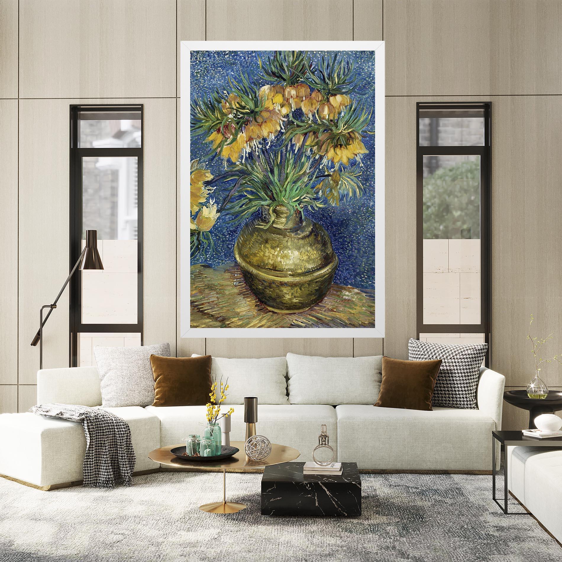 Leinwandbild Imperial Fritillaries Art mockup 2