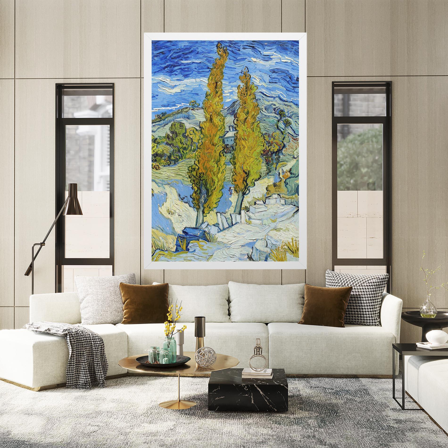 Leinwandbild Poplars At Saint Remy mockup 2