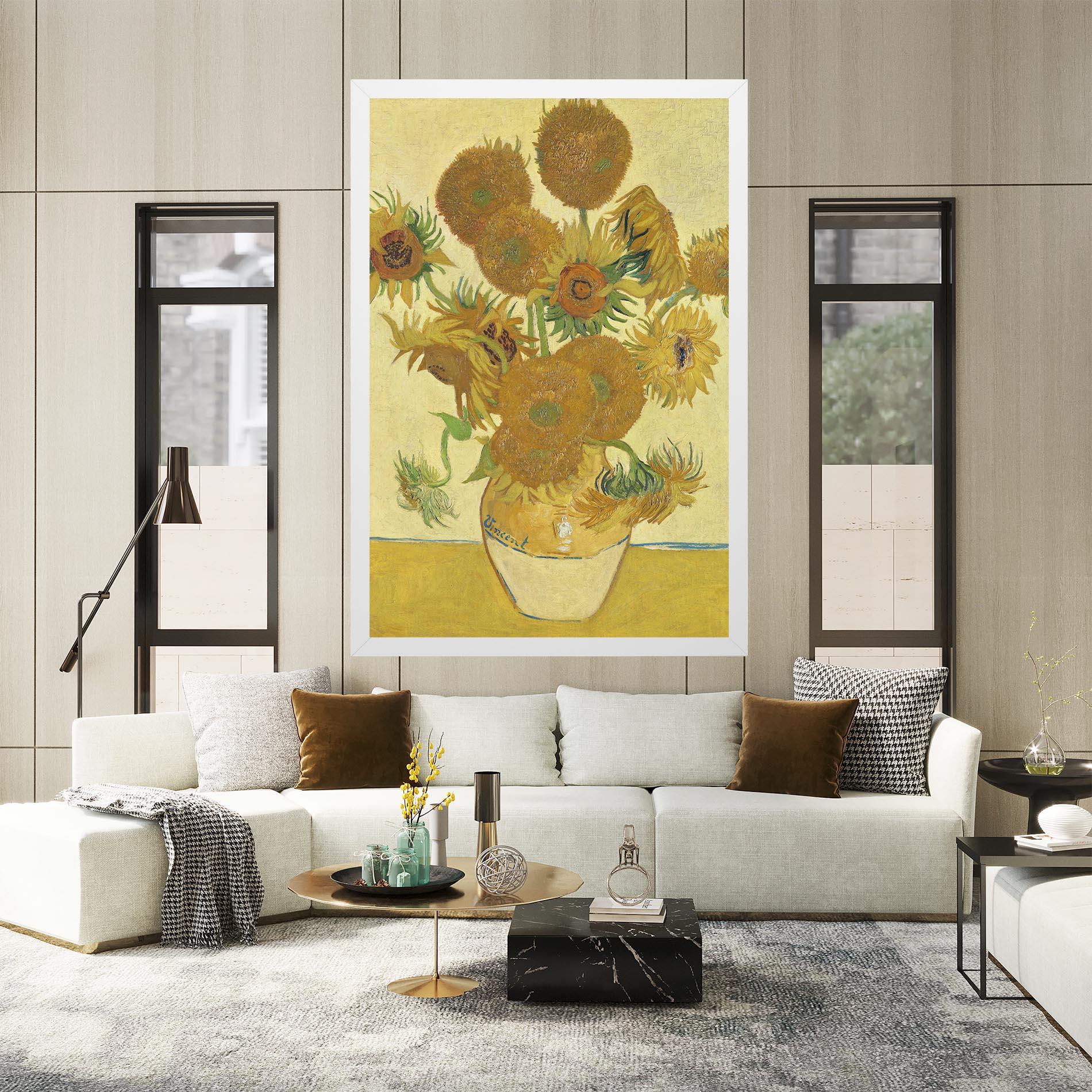 Leinwandbild Sunflowers Vase Art mockup 2