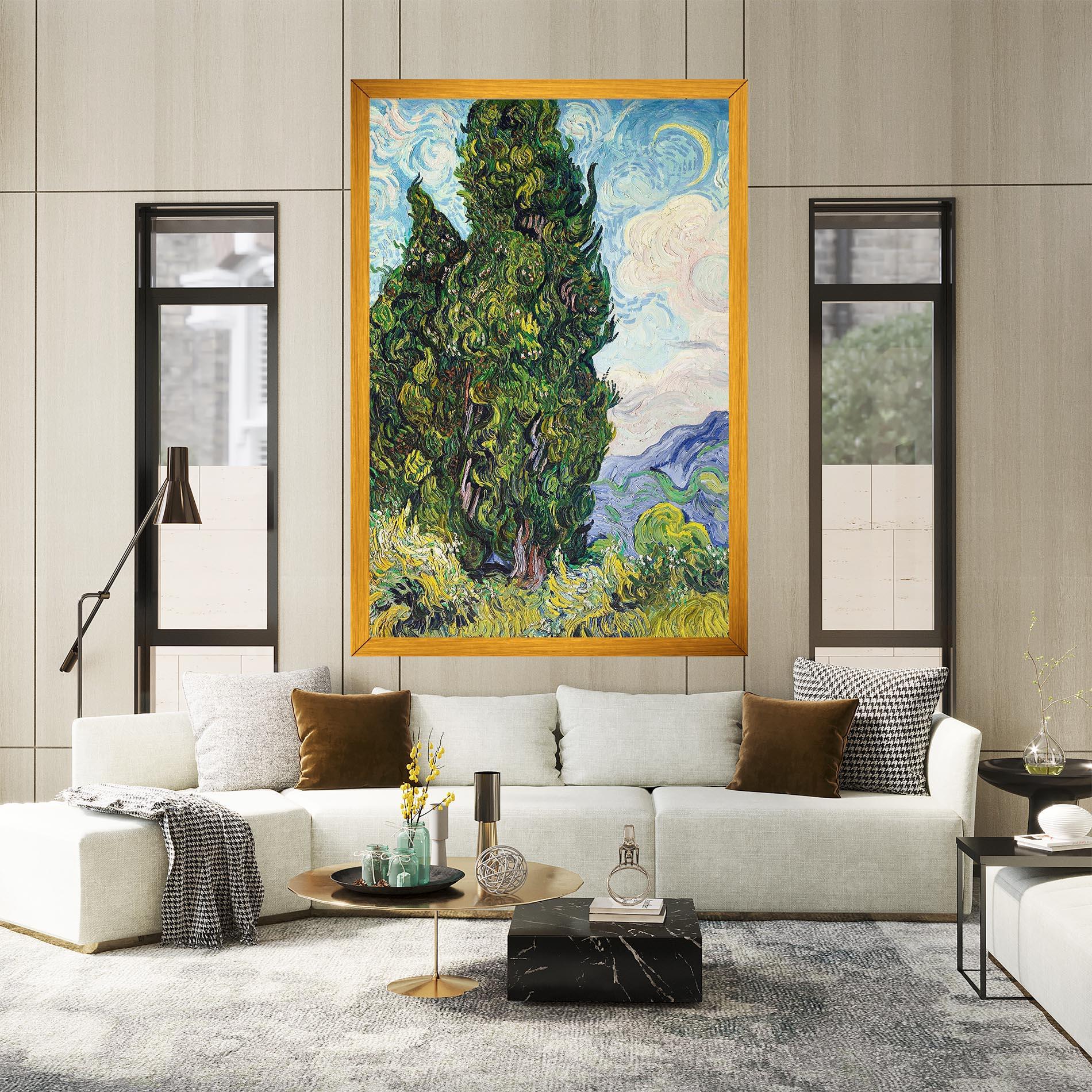 Leinwandbild Cypresses mockup 2