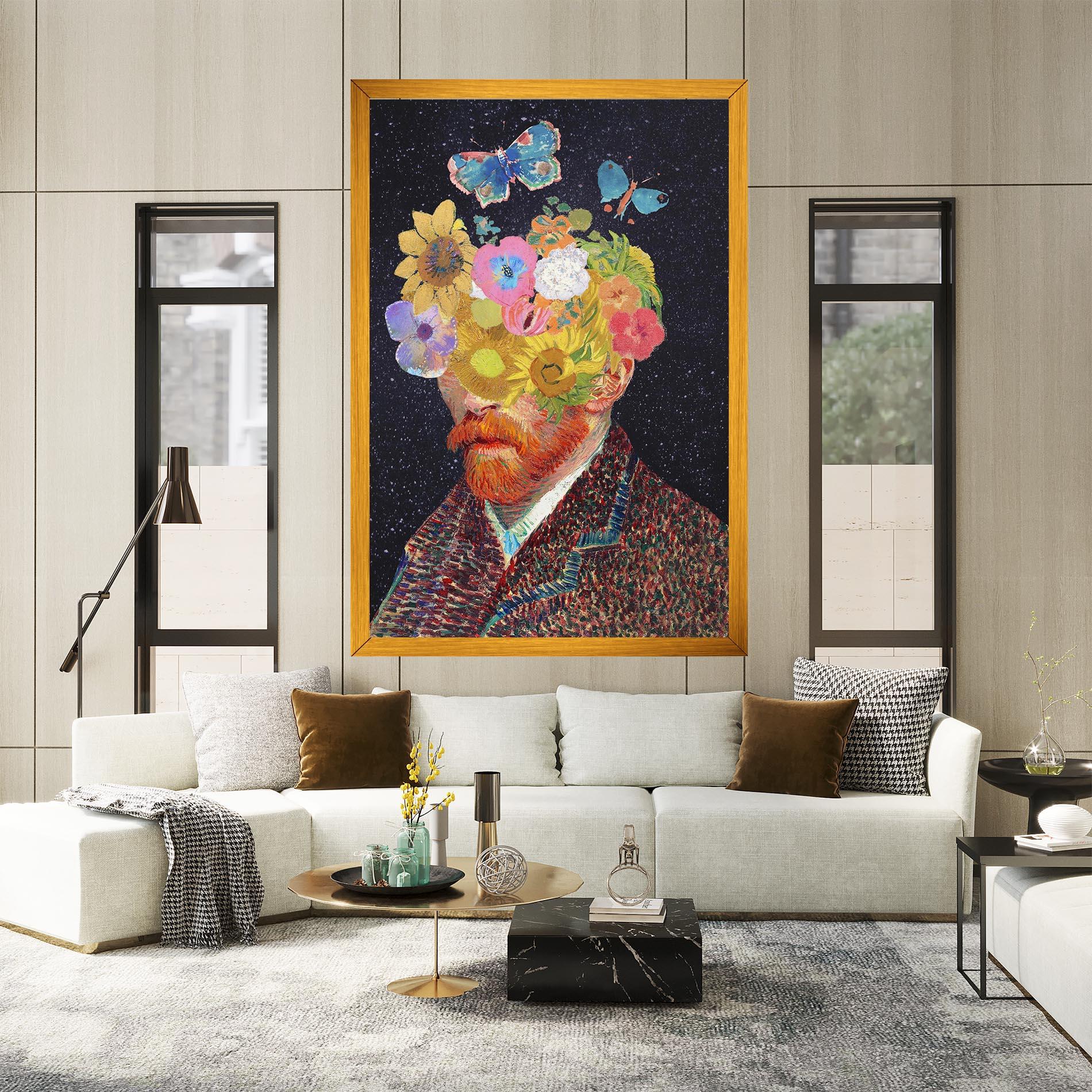 Leinwandbild Flower Self Portrait mockup 2