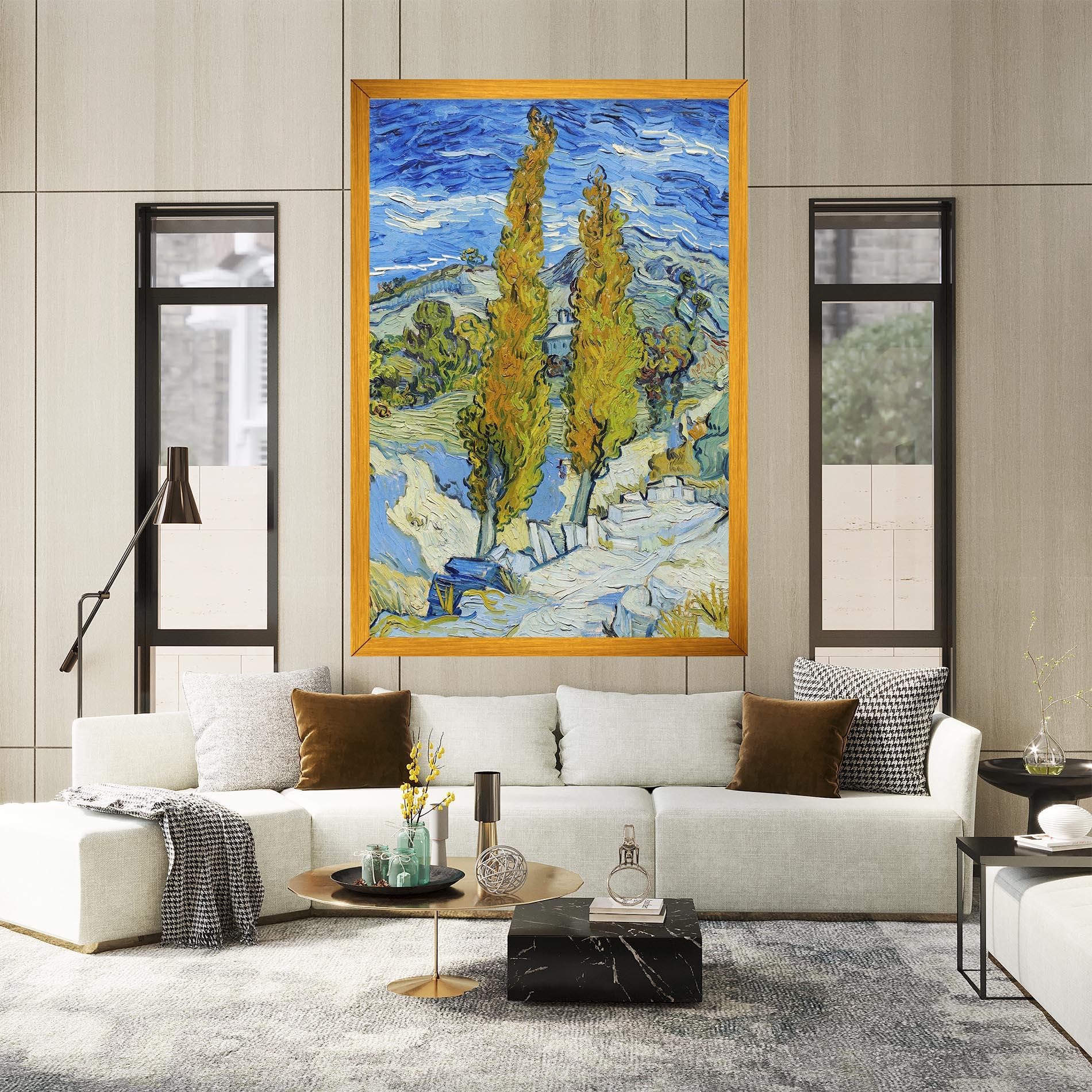 Leinwandbild Poplars At Saint Remy mockup 2