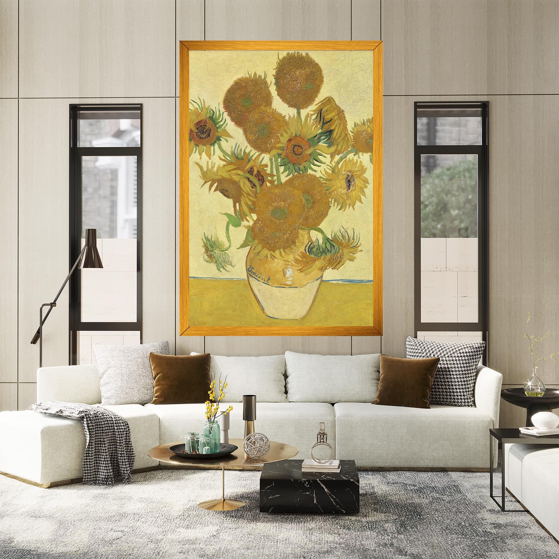 Sunflowers Vase Art mockup 2