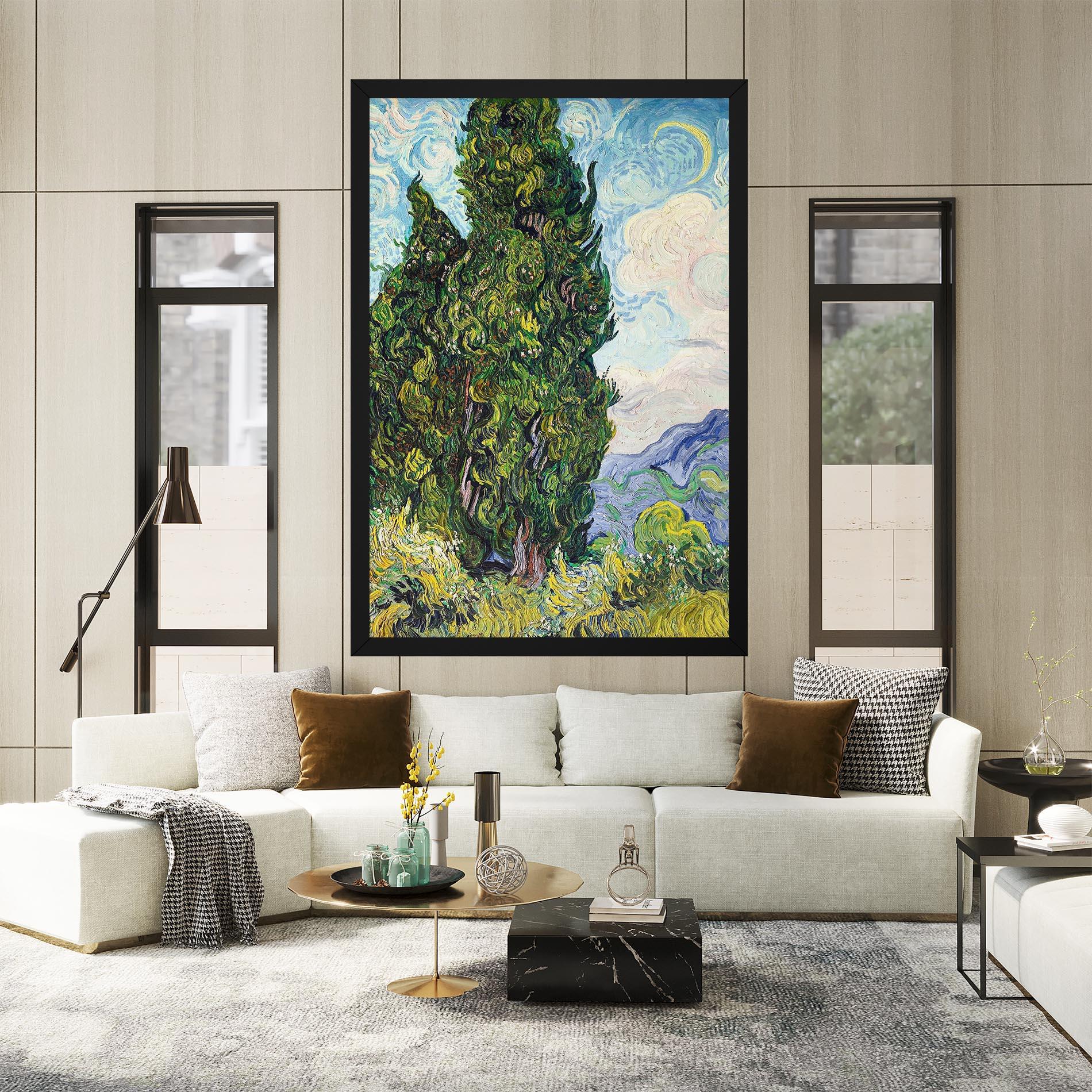 Leinwandbild Cypresses mockup 2