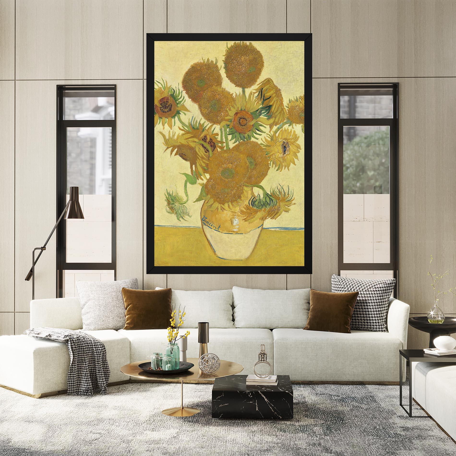 Leinwandbild Sunflowers Vase Art mockup 2