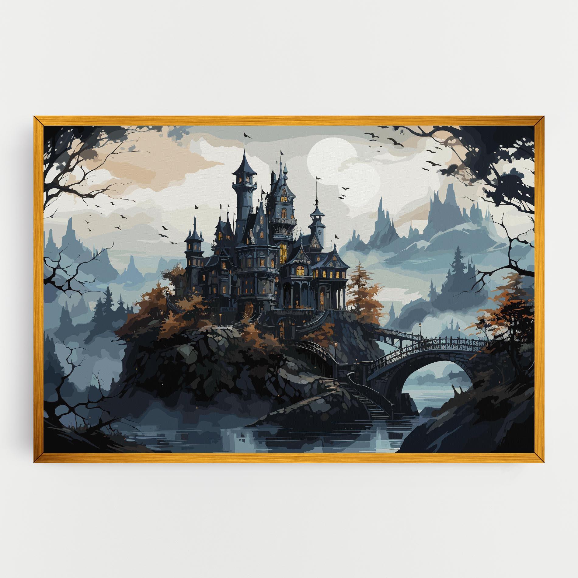 Leinwandbild Grey Big Castle mockup 0