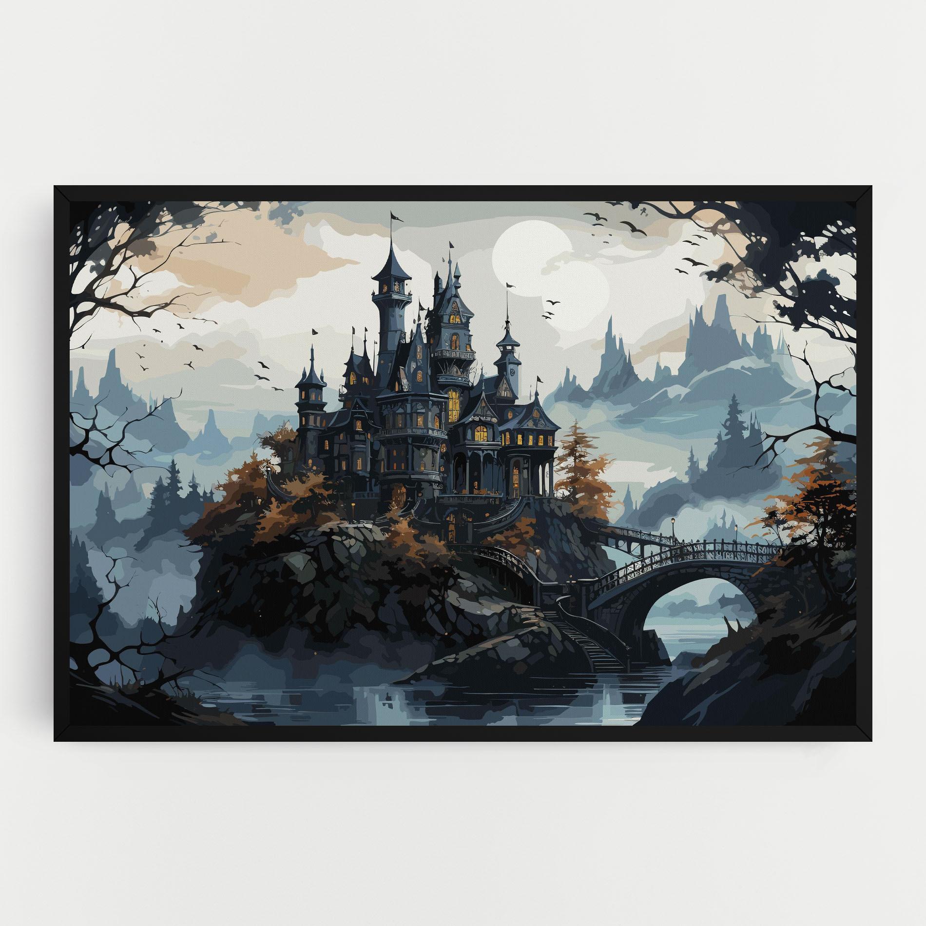 Leinwandbild Grey Big Castle mockup 0