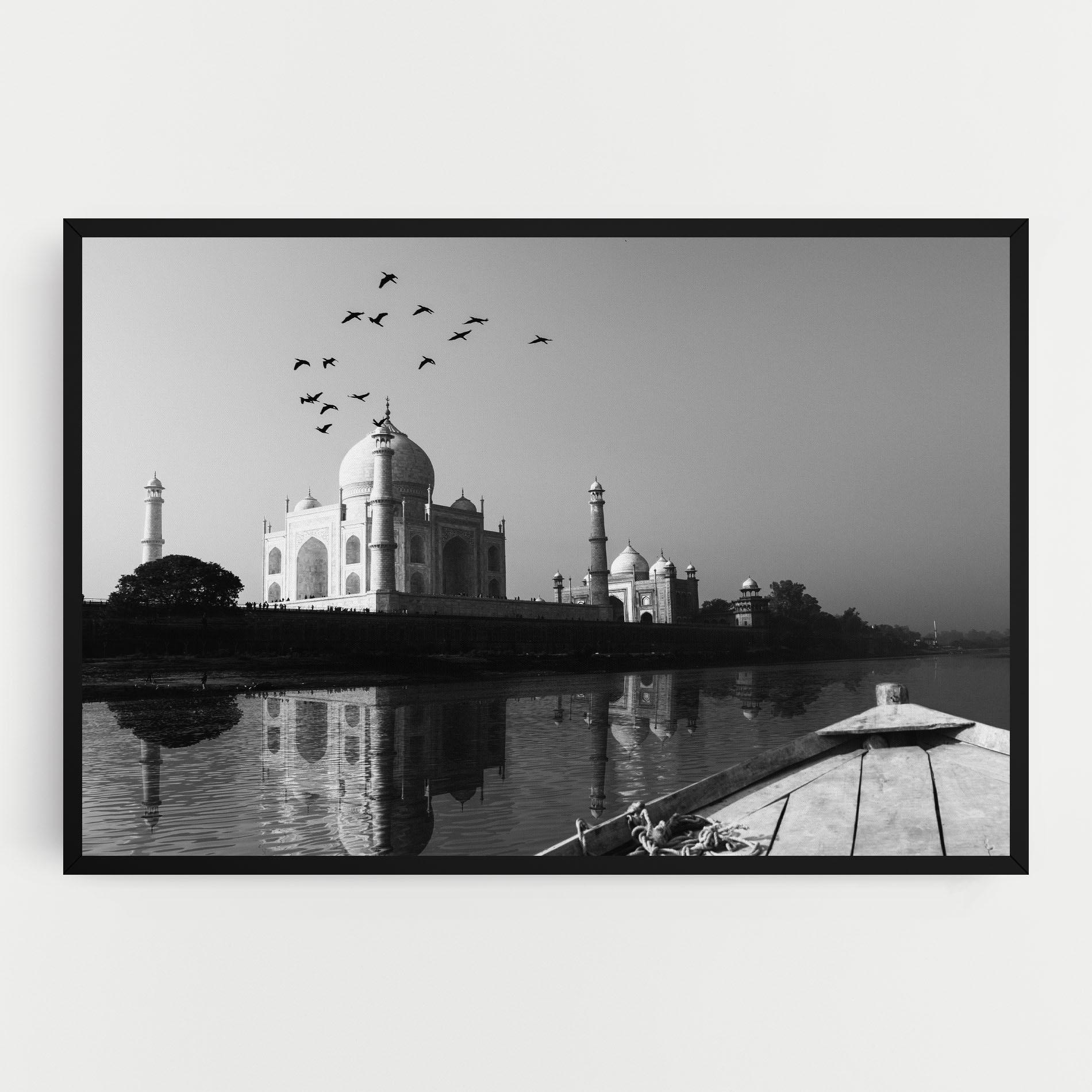 Leinwandbild Taj Mahal Reflected mockup 0