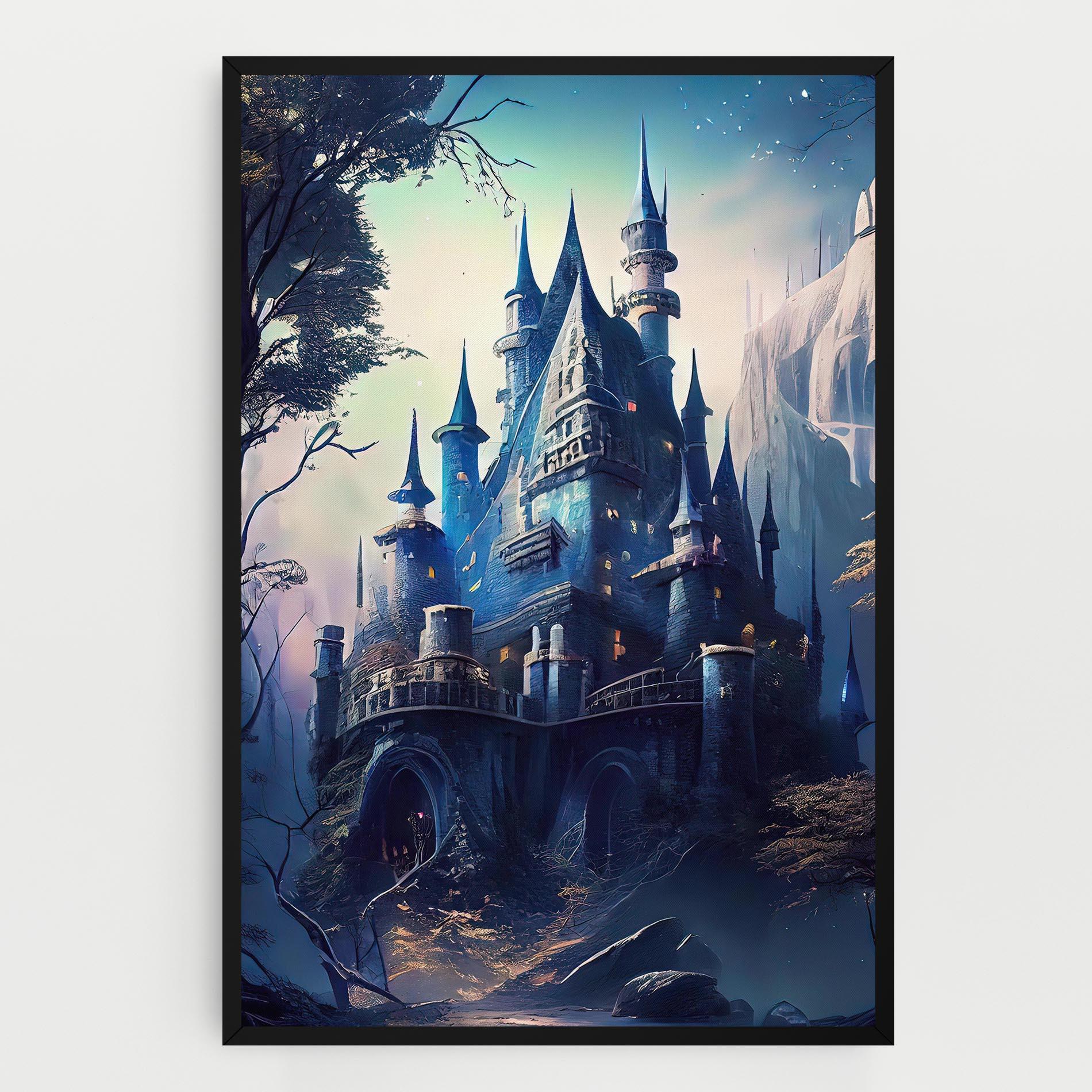 Leinwandbild Blue Art Castle mockup 0