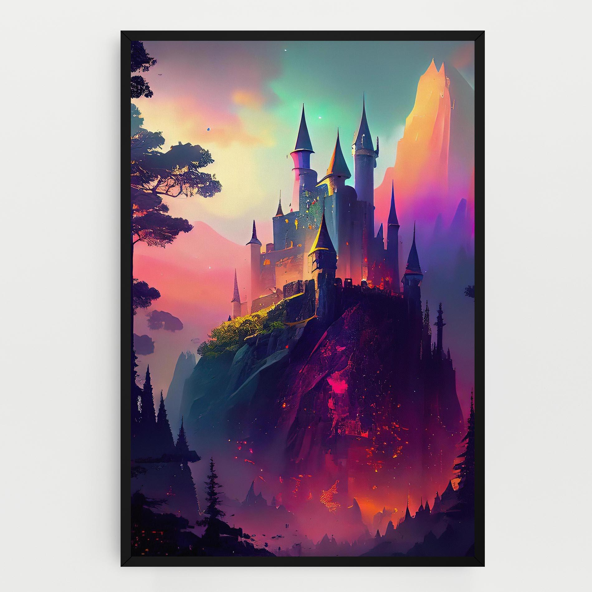 Leinwandbild Purple Orange Castle mockup 0