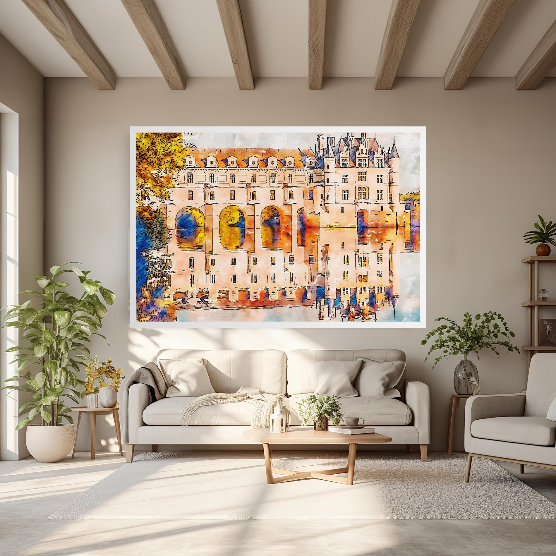 Leinwandbild Blue Orange Castle mockup 6