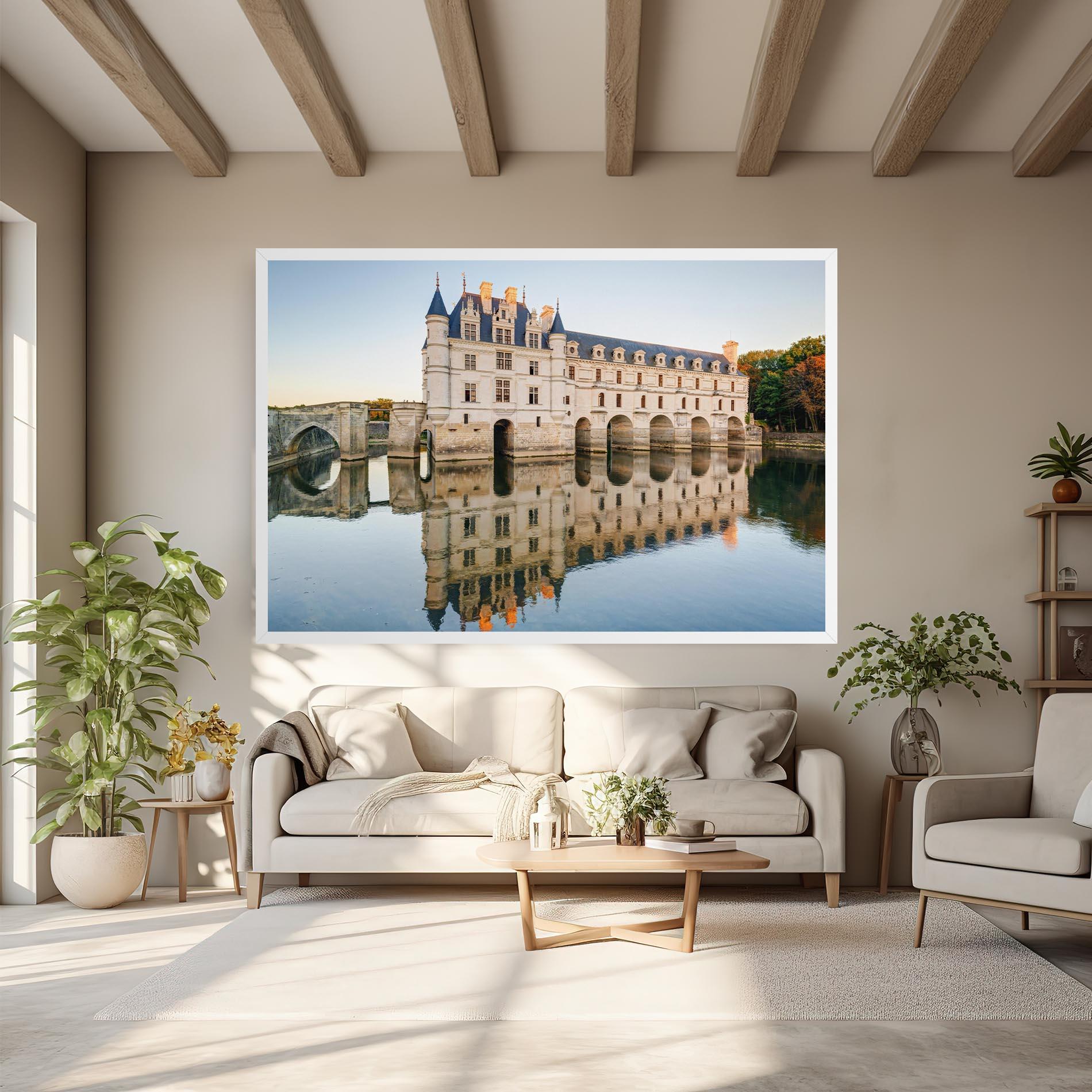 Leinwandbild Chateau Chenonceau Castle mockup 6