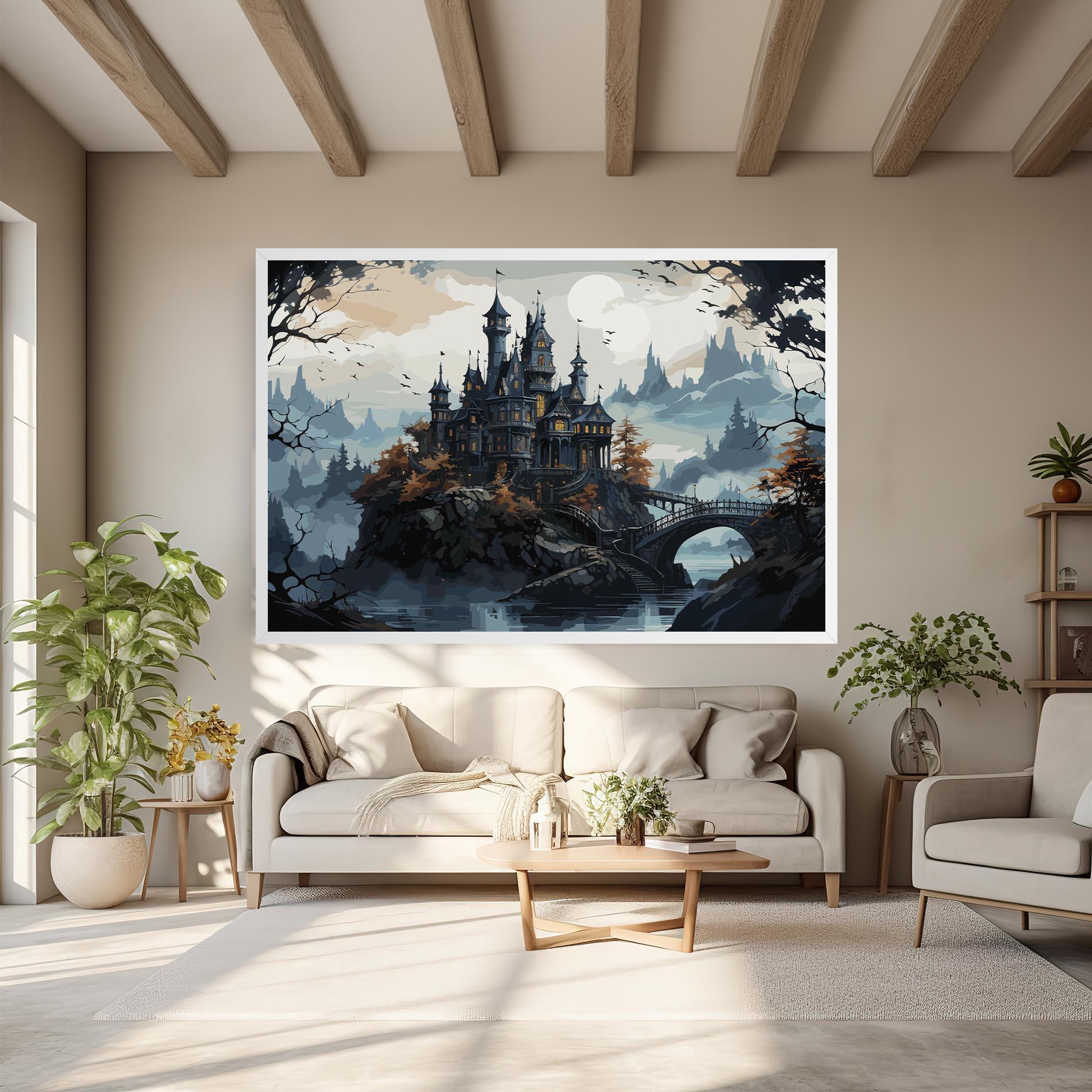 Leinwandbild Grey Big Castle mockup 6