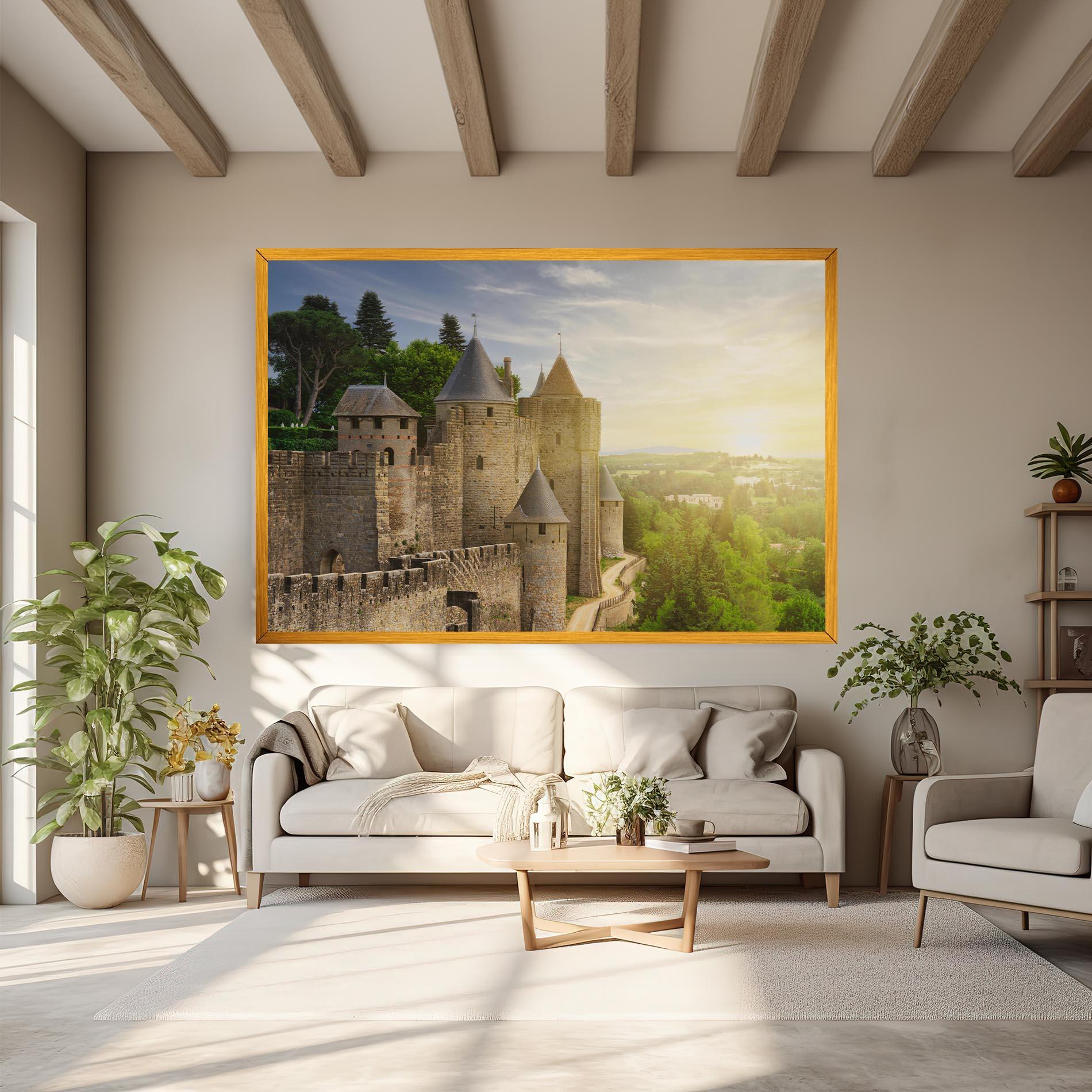 Leinwandbild Carcassonne France mockup 6