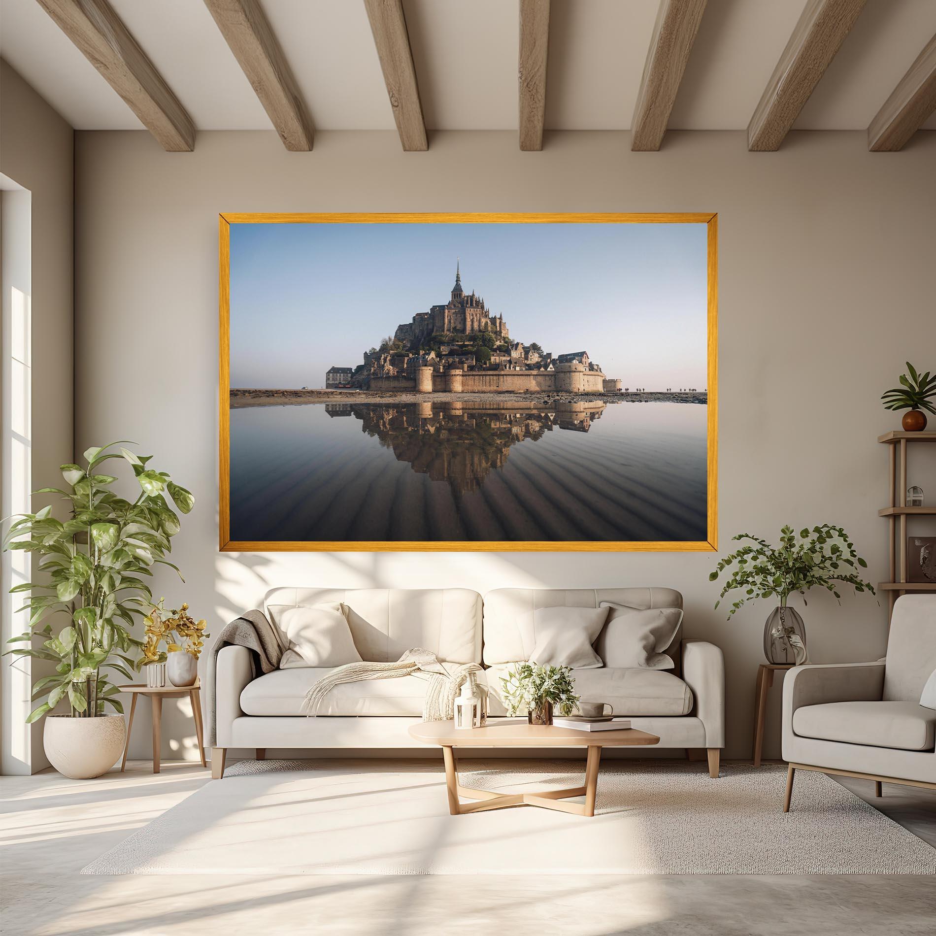 Leinwandbild Castle Reflection mockup 6