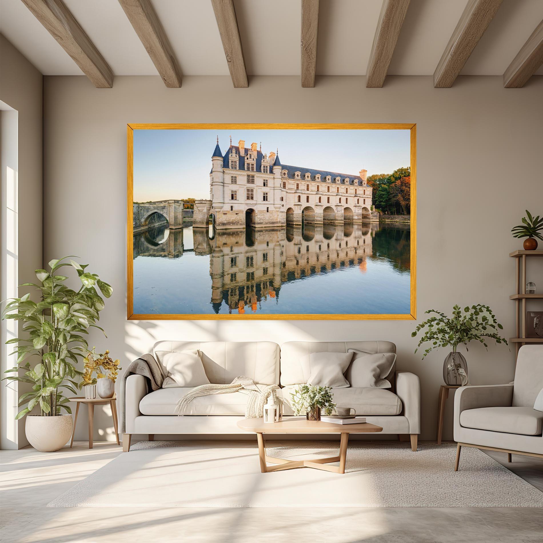 Leinwandbild Chateau Chenonceau Castle mockup 6