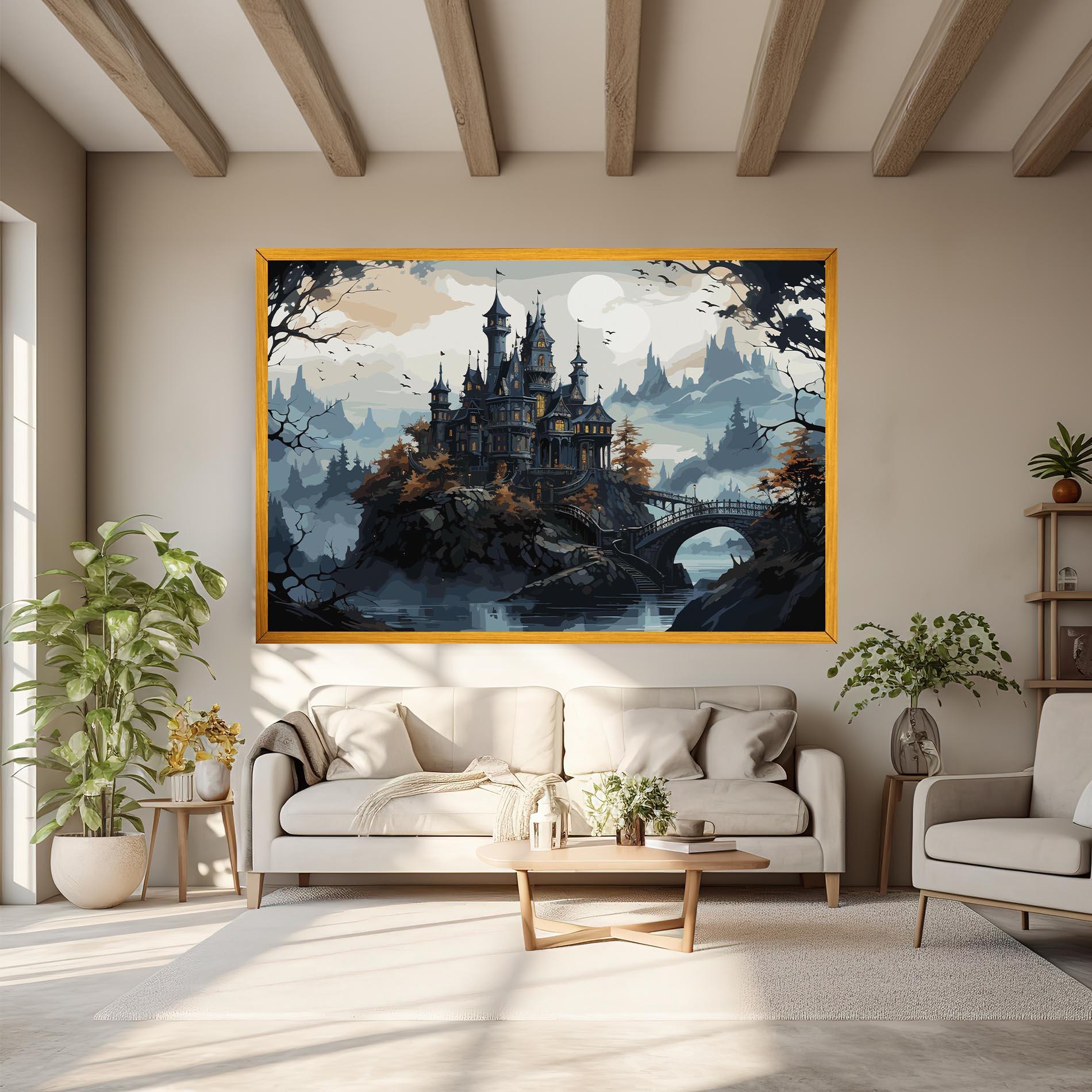 Leinwandbild Grey Big Castle mockup 6