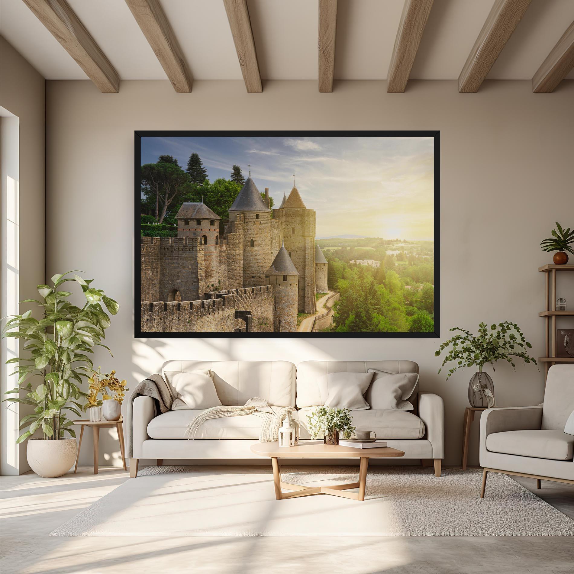 Leinwandbild Carcassonne France mockup 6