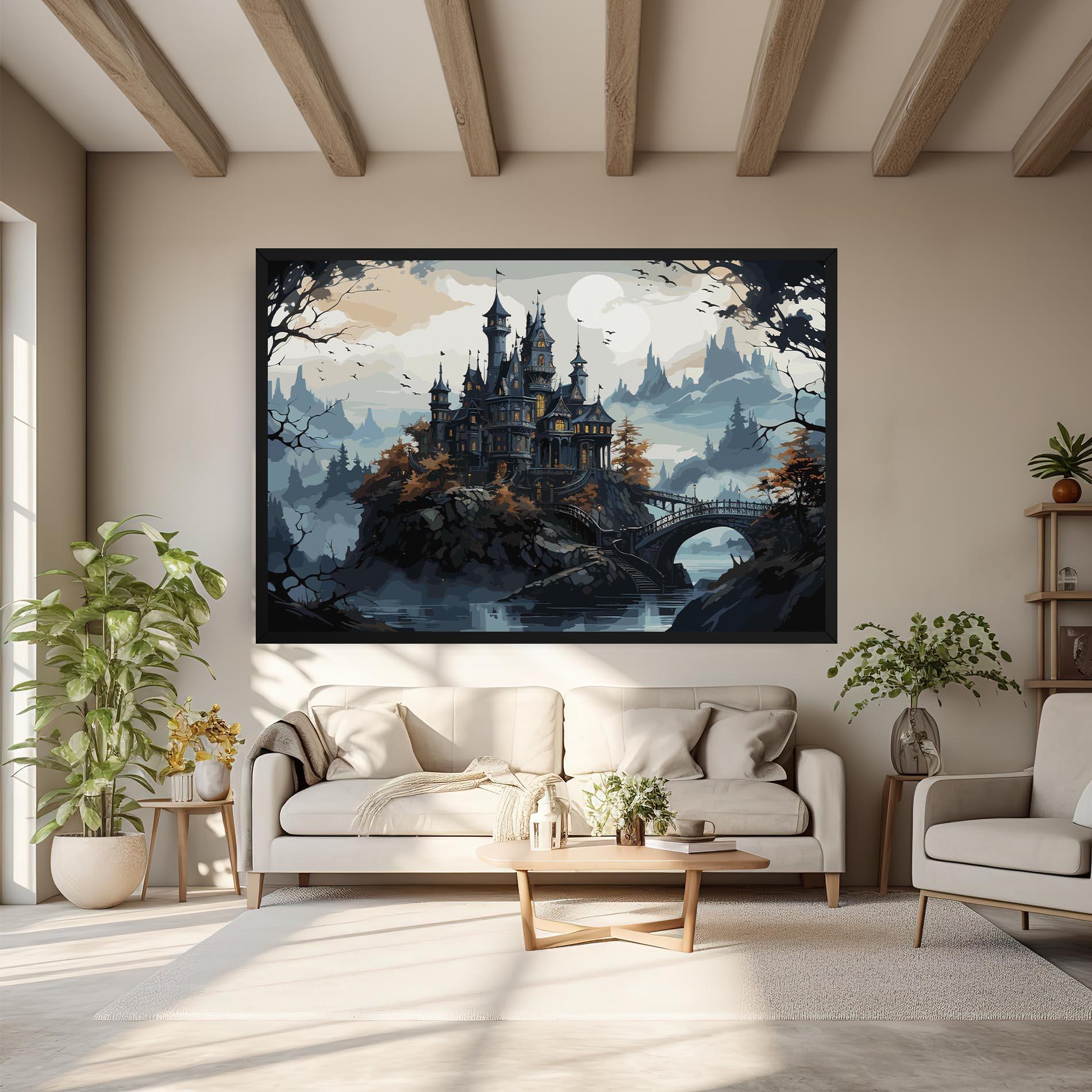 Leinwandbild Grey Big Castle mockup 6