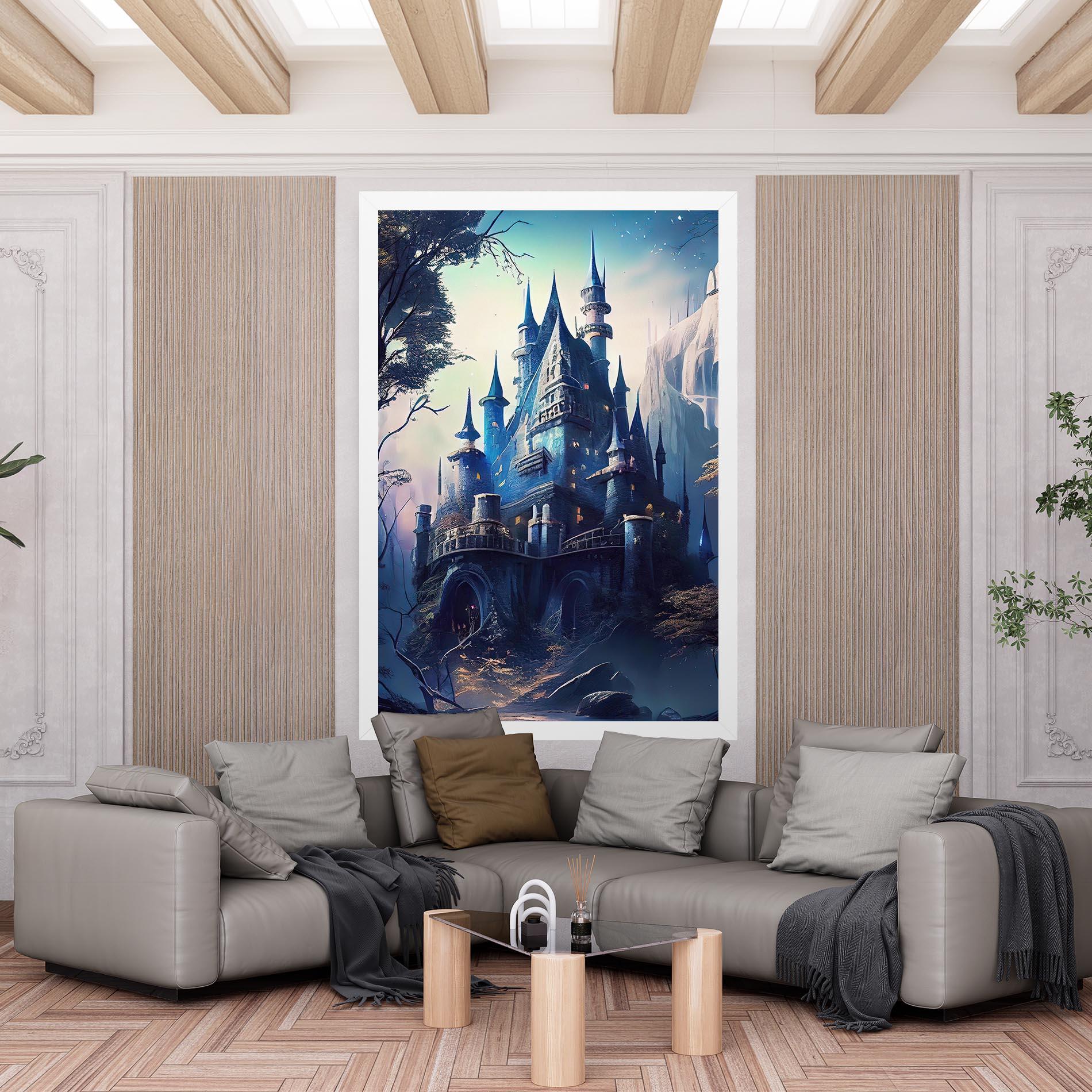 Leinwandbild Blue Art Castle mockup 6