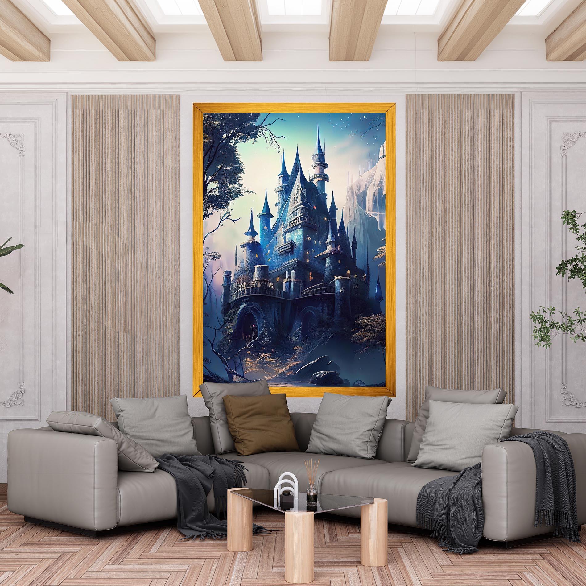 Leinwandbild Blue Art Castle mockup 6