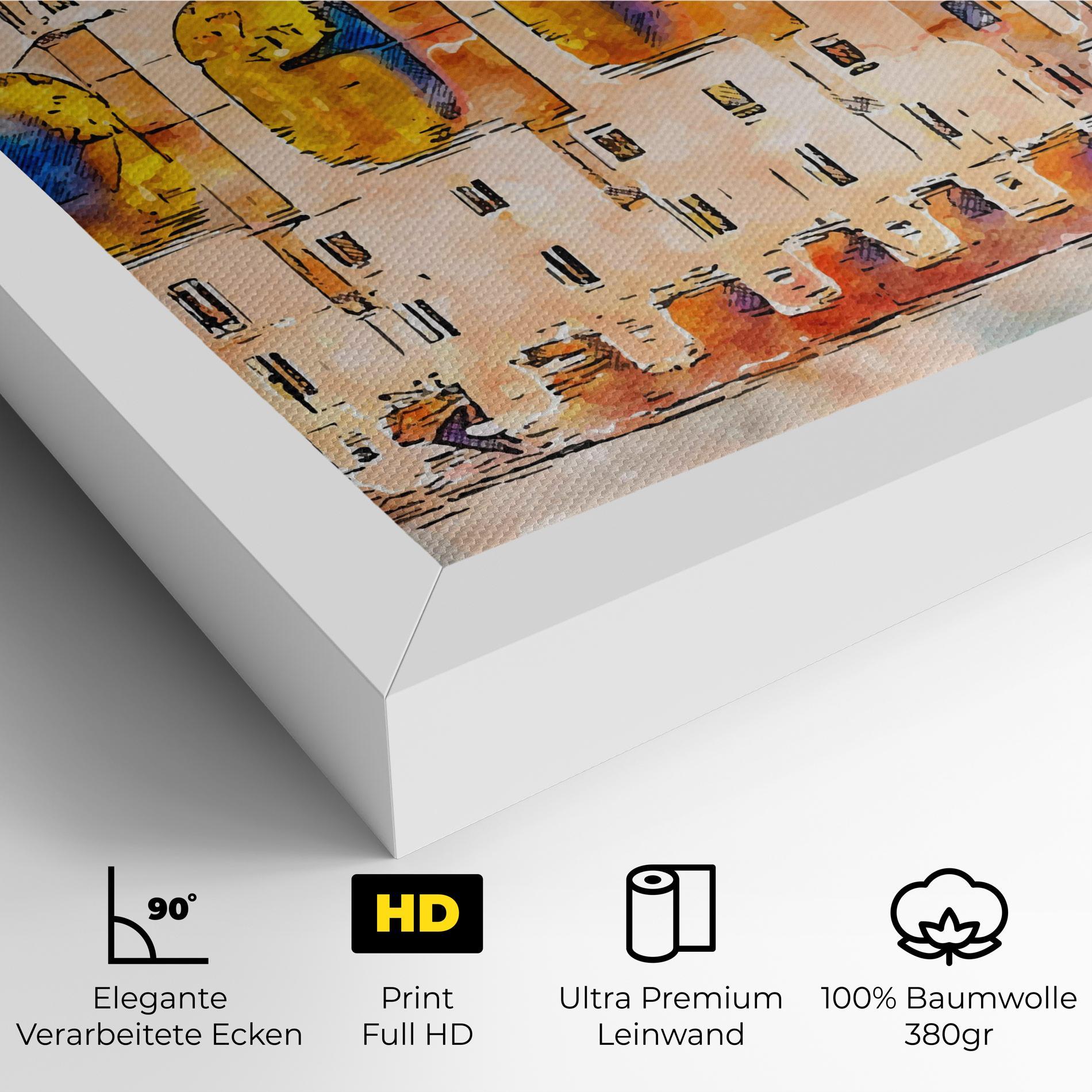 Leinwandbild Blue Orange Castle mockup 4