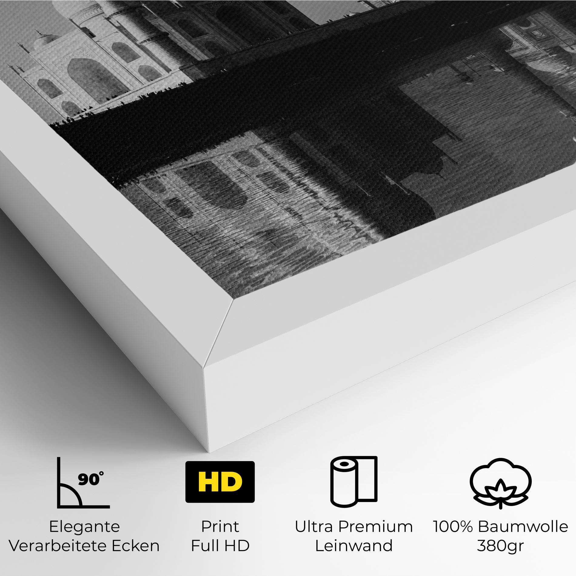 Leinwandbild Taj Mahal Reflected mockup 4