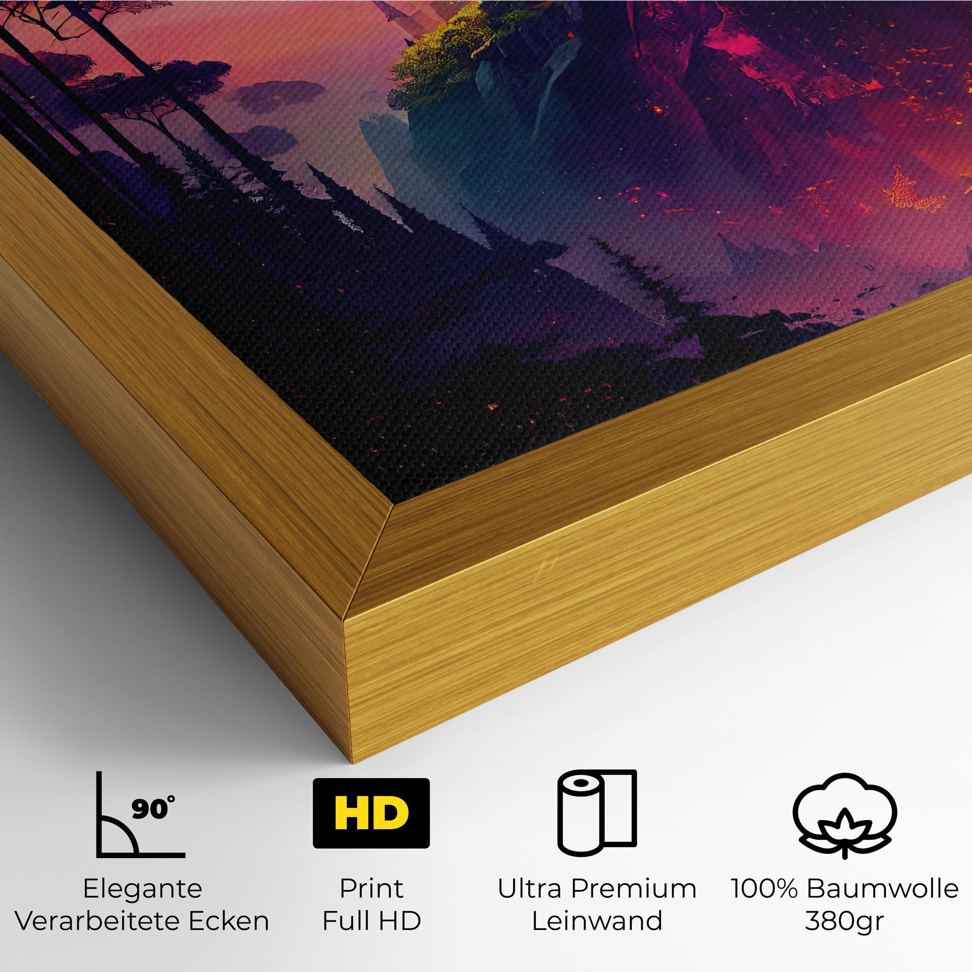 Leinwandbild Purple Orange Castle mockup 4