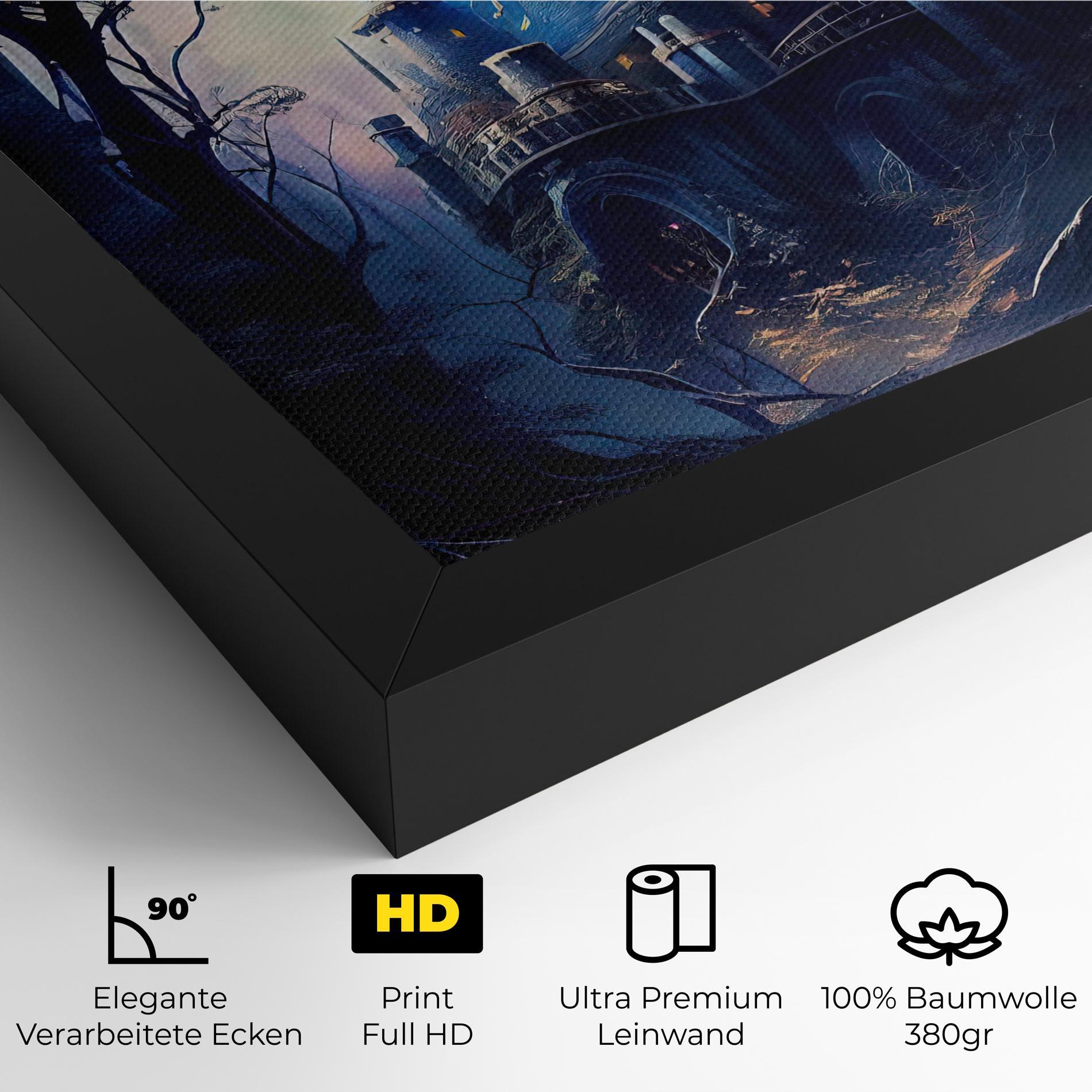 Leinwandbild Blue Art Castle mockup 4