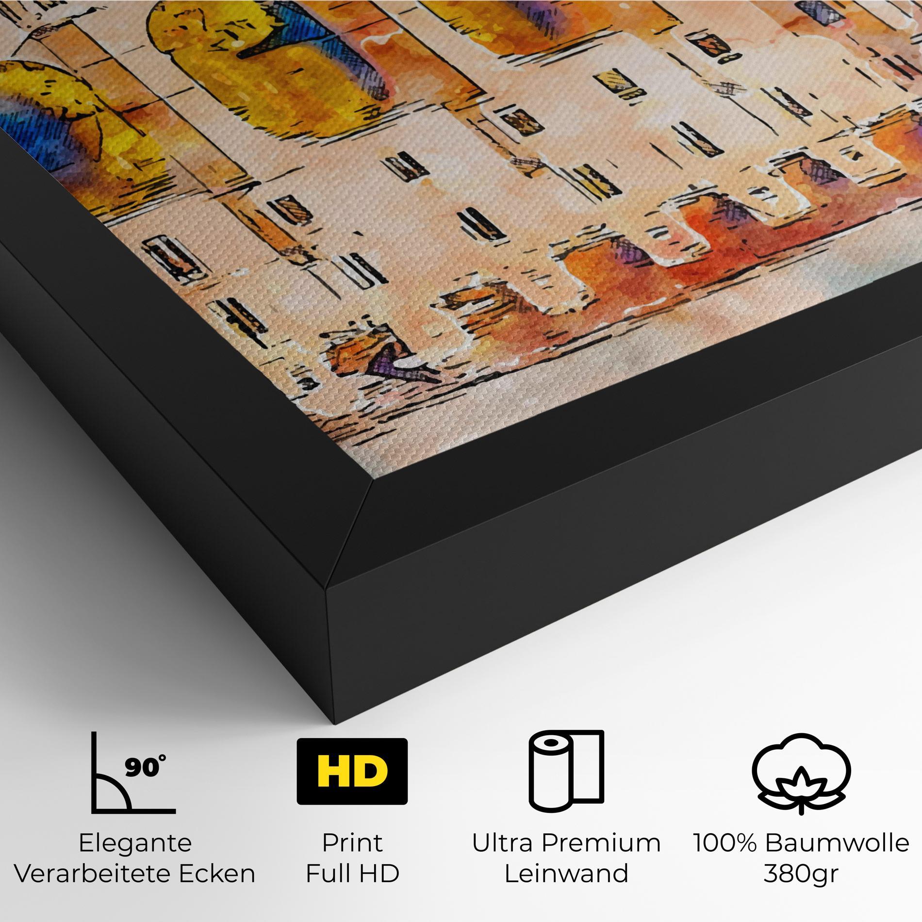 Leinwandbild Blue Orange Castle mockup 4