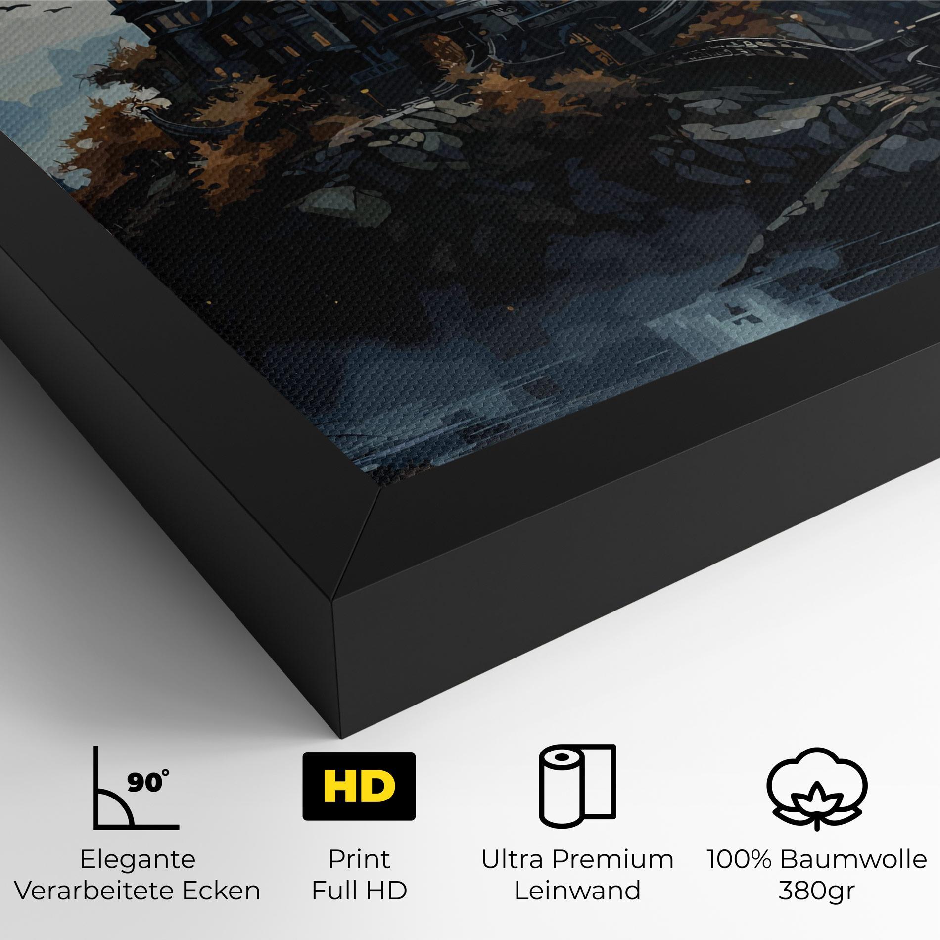 Leinwandbild Grey Big Castle mockup 4