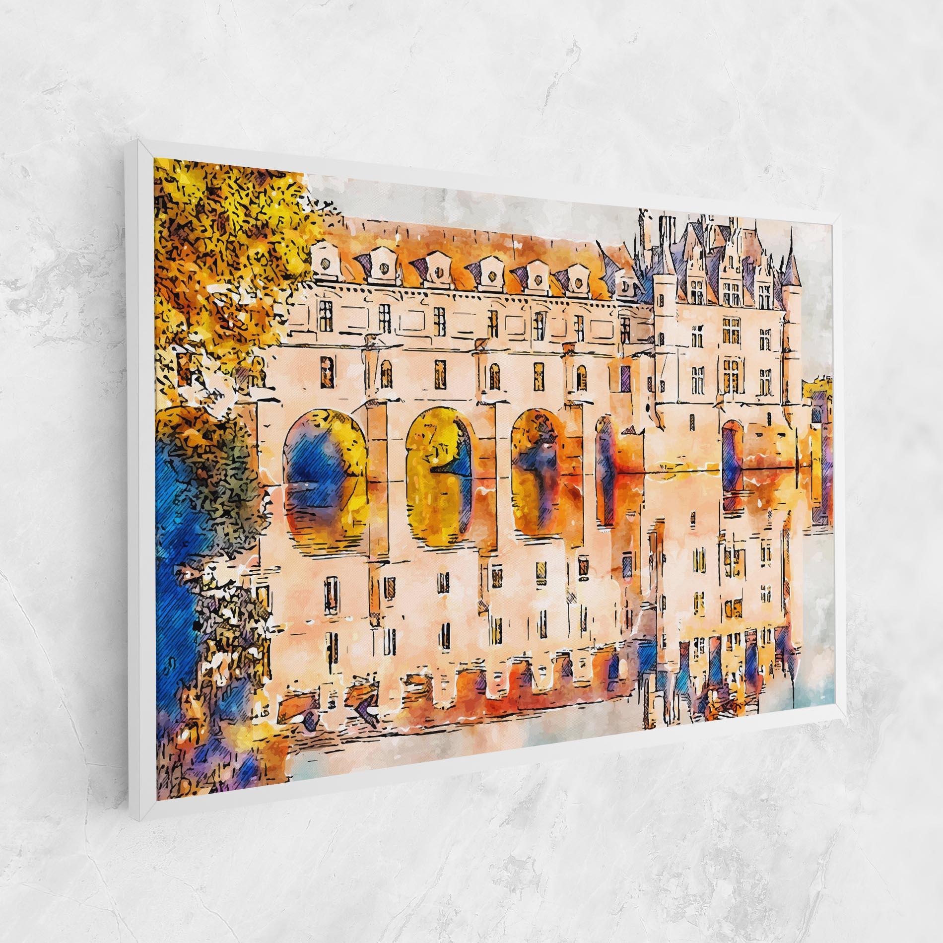 Leinwandbild Blue Orange Castle mockup 1