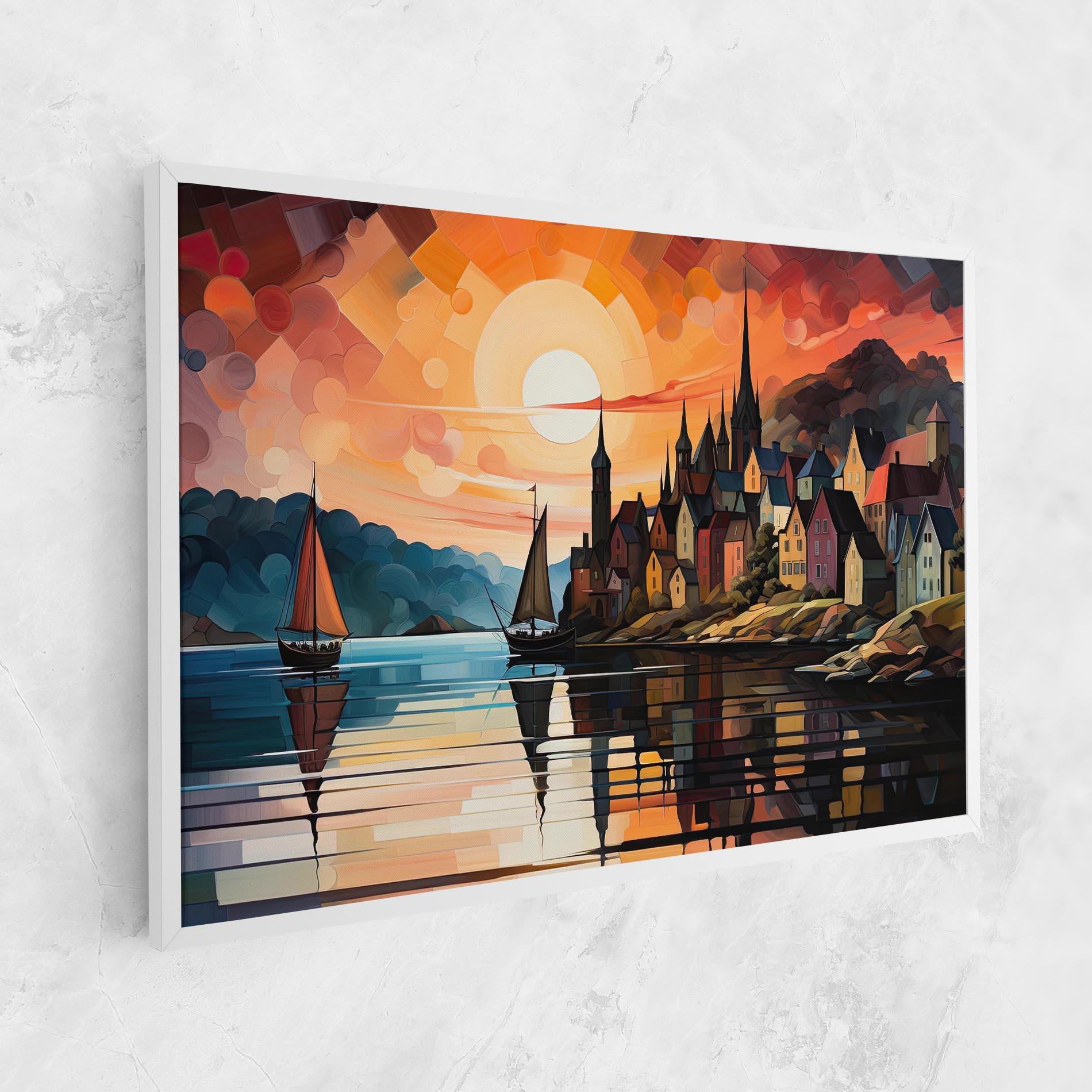 Leinwandbild Castle Painting mockup 1