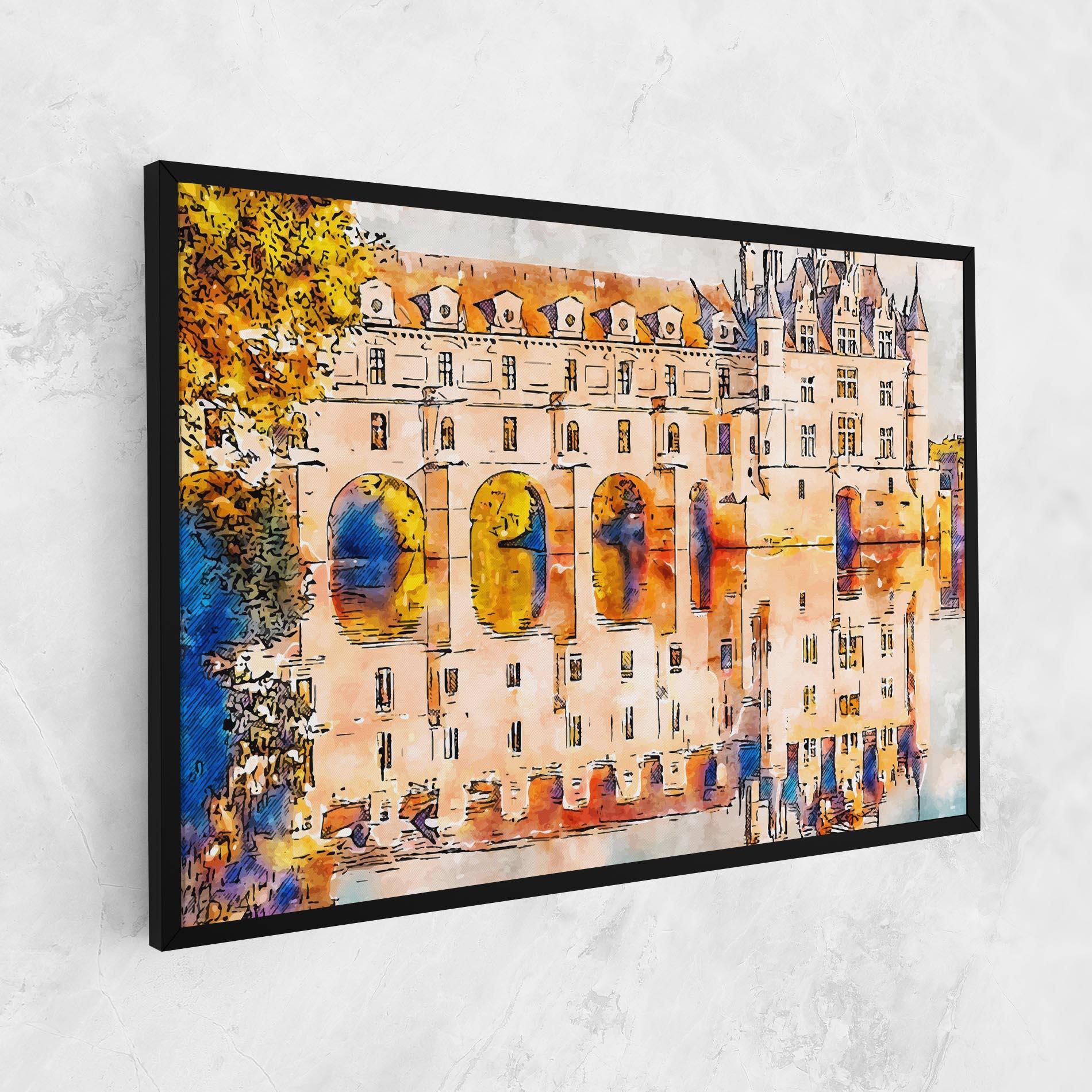 Leinwandbild Blue Orange Castle mockup 1