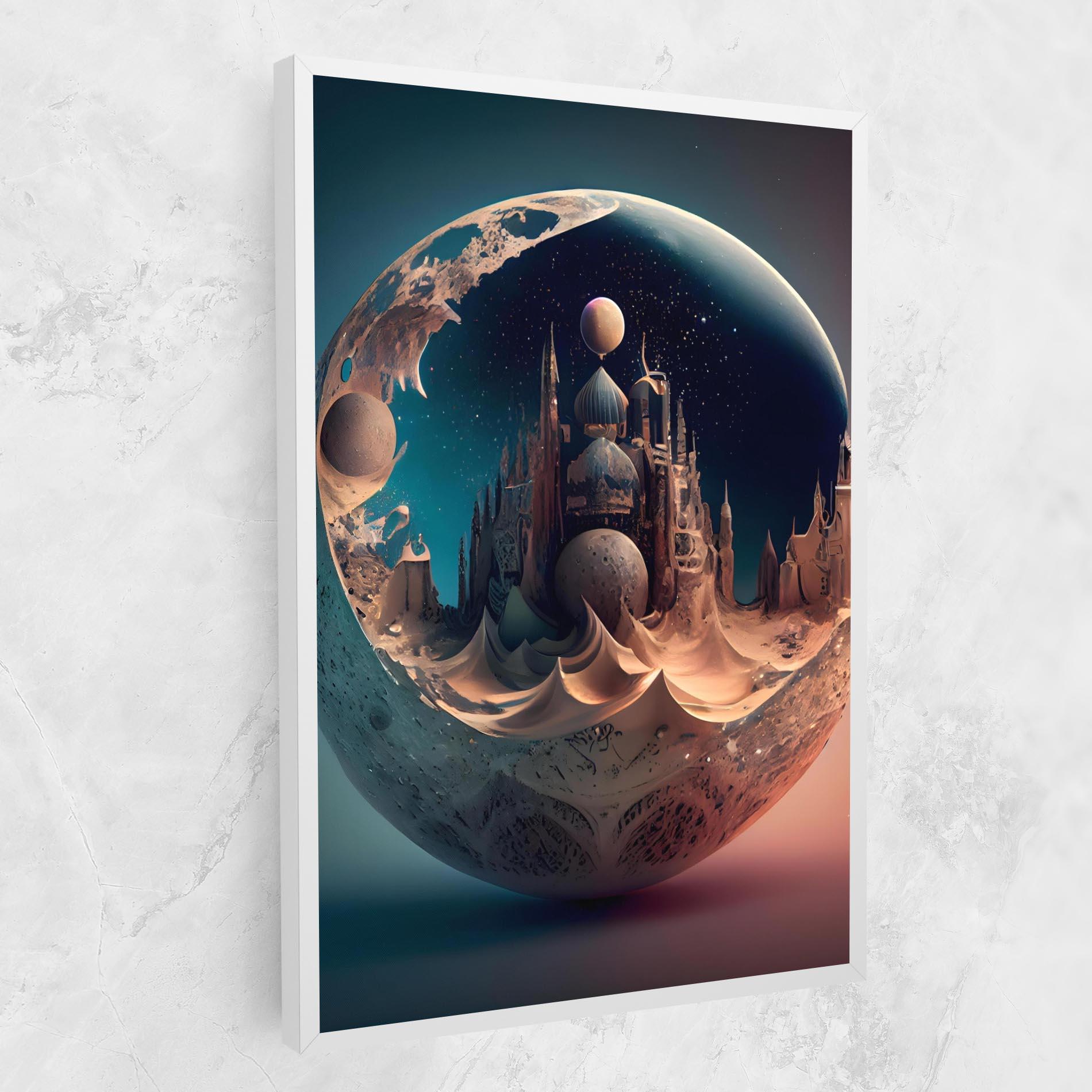 Leinwandbild Fantasy Planet Castle mockup 1