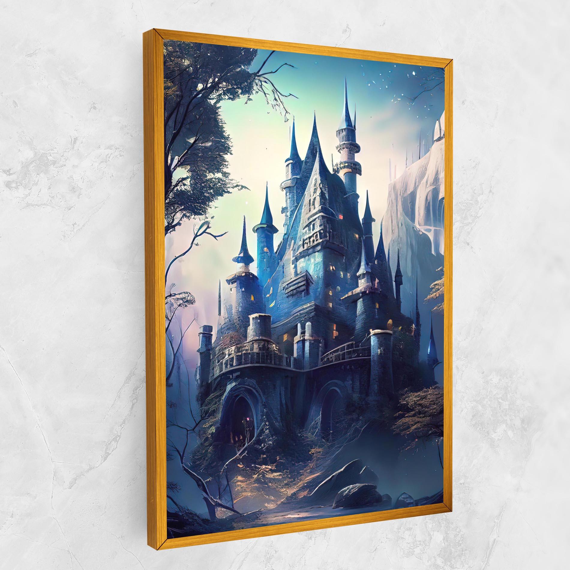 Leinwandbild Blue Art Castle mockup 1