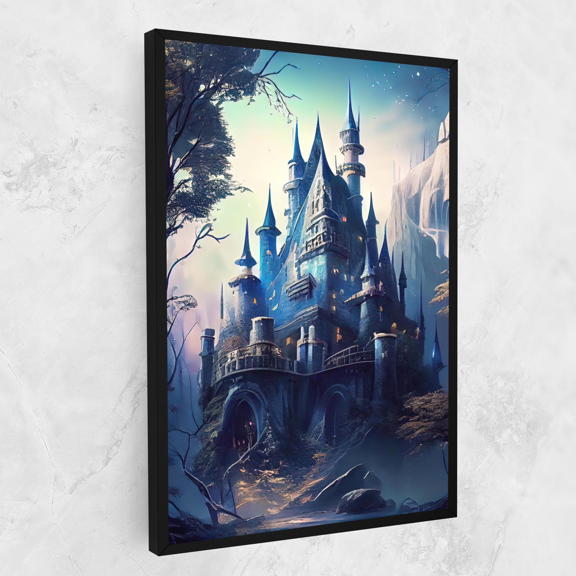 Leinwandbild Blue Art Castle mockup 1