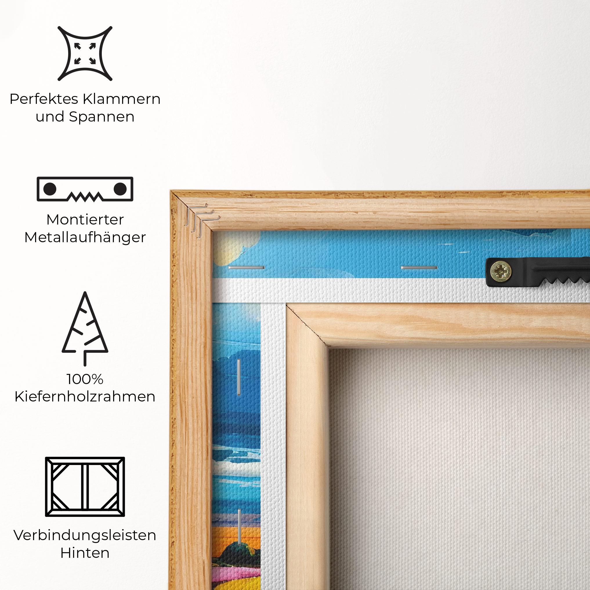 Leinwandbild Antique Building Art mockup 5